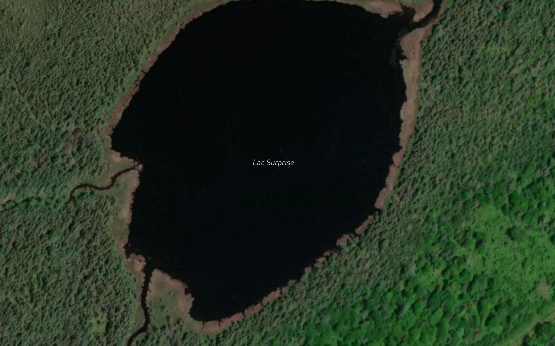 Satellite map of the Lac Surprise