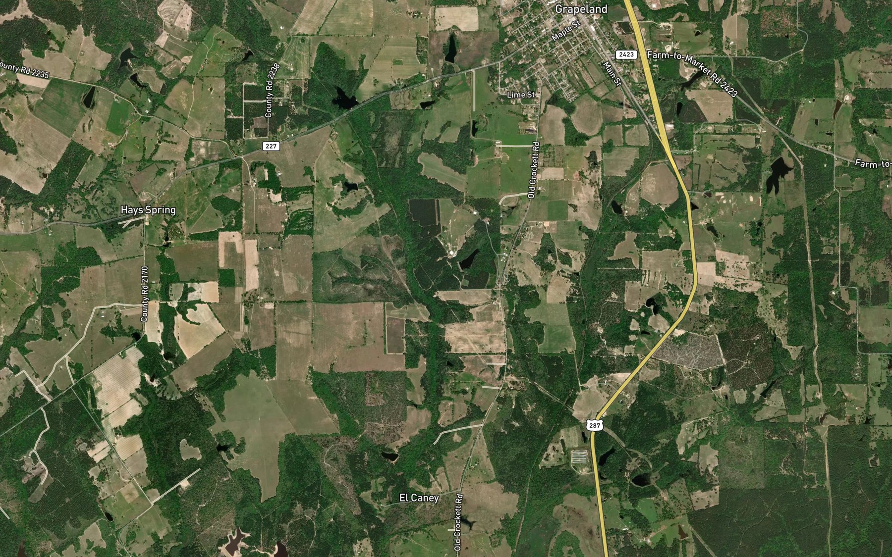 Satellite map of the Harold Goar Lake