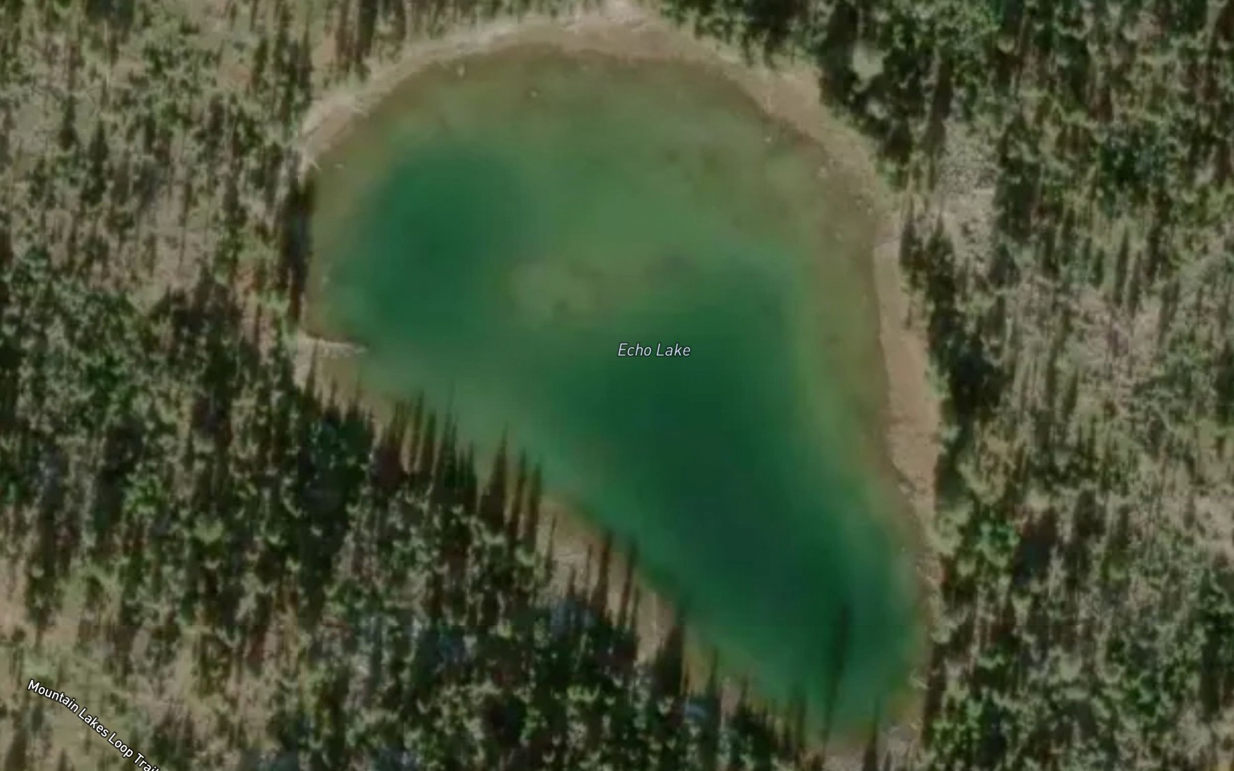 Satellite map of the Echo Lake