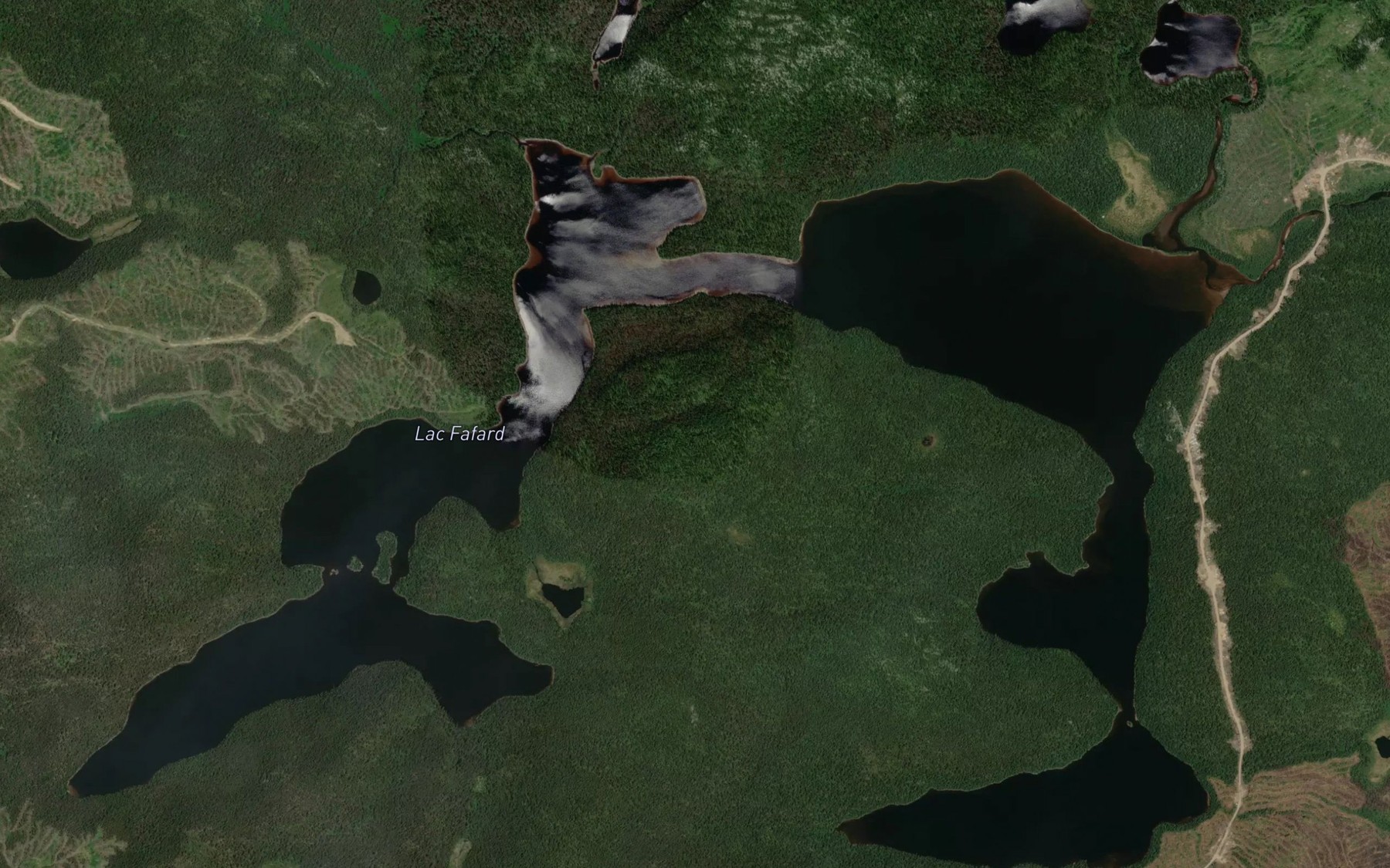 Satellite map of the Lac Fafard