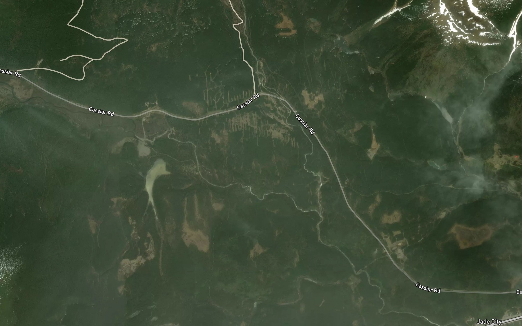 Satellite map of the Troutline Creek