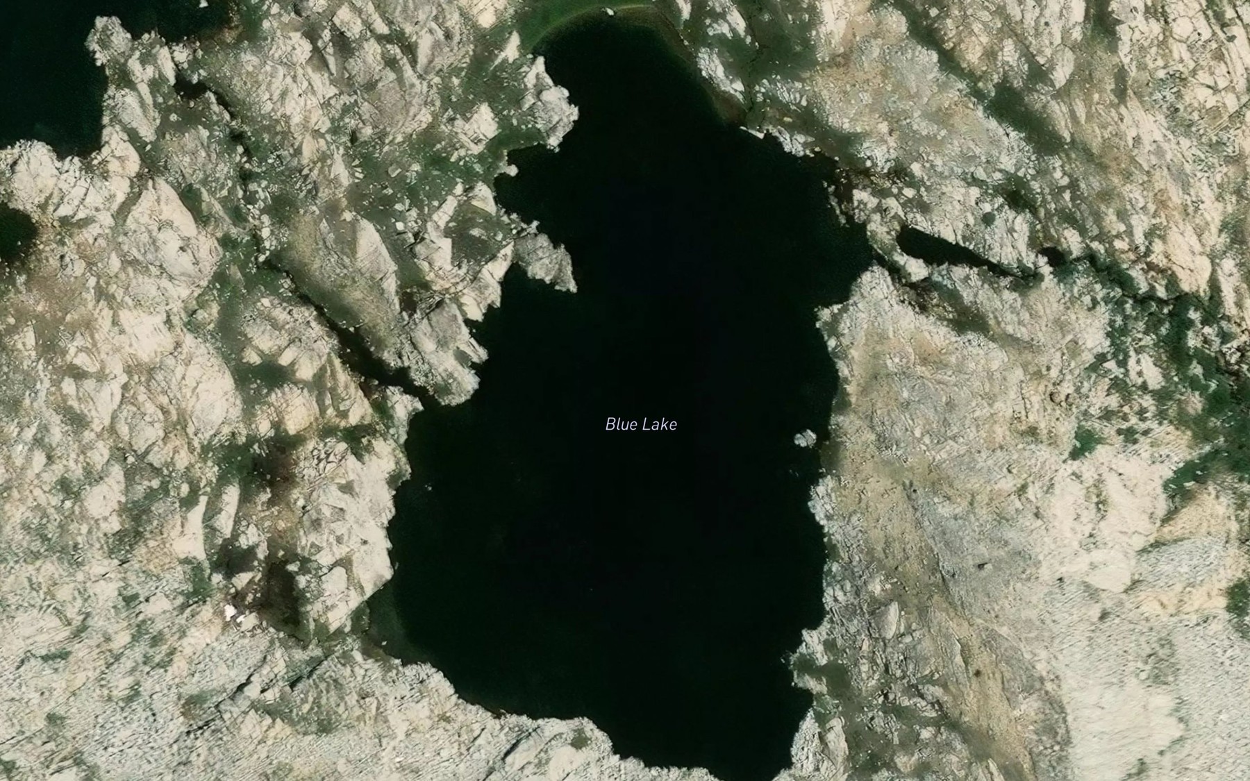 Satellite map of the Blue Lake