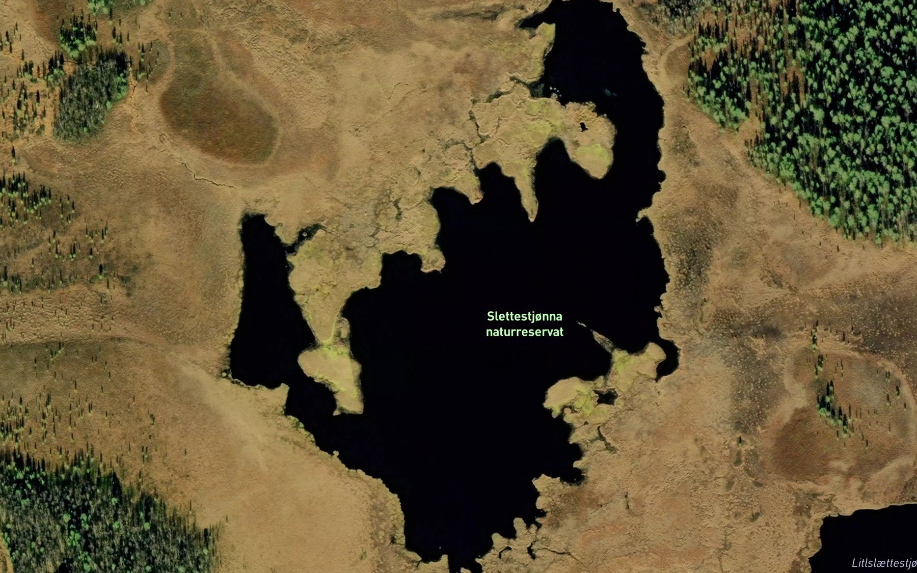 Satellite map of the Slaettestjorna