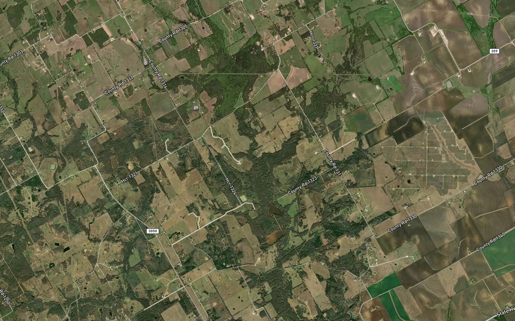 Satellite map of the Horne Branch