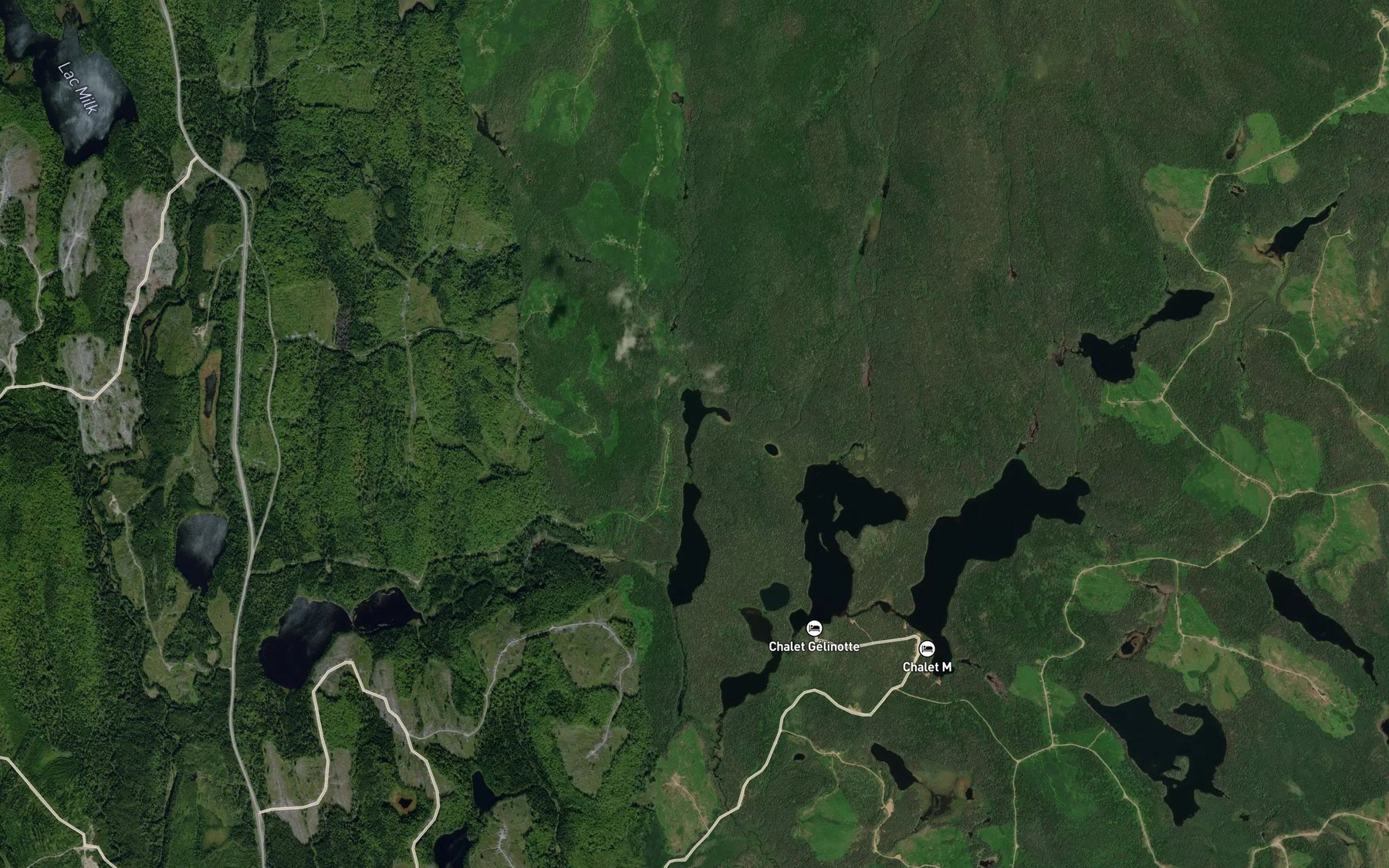 Satellite map of the Deuxieme lac Henri