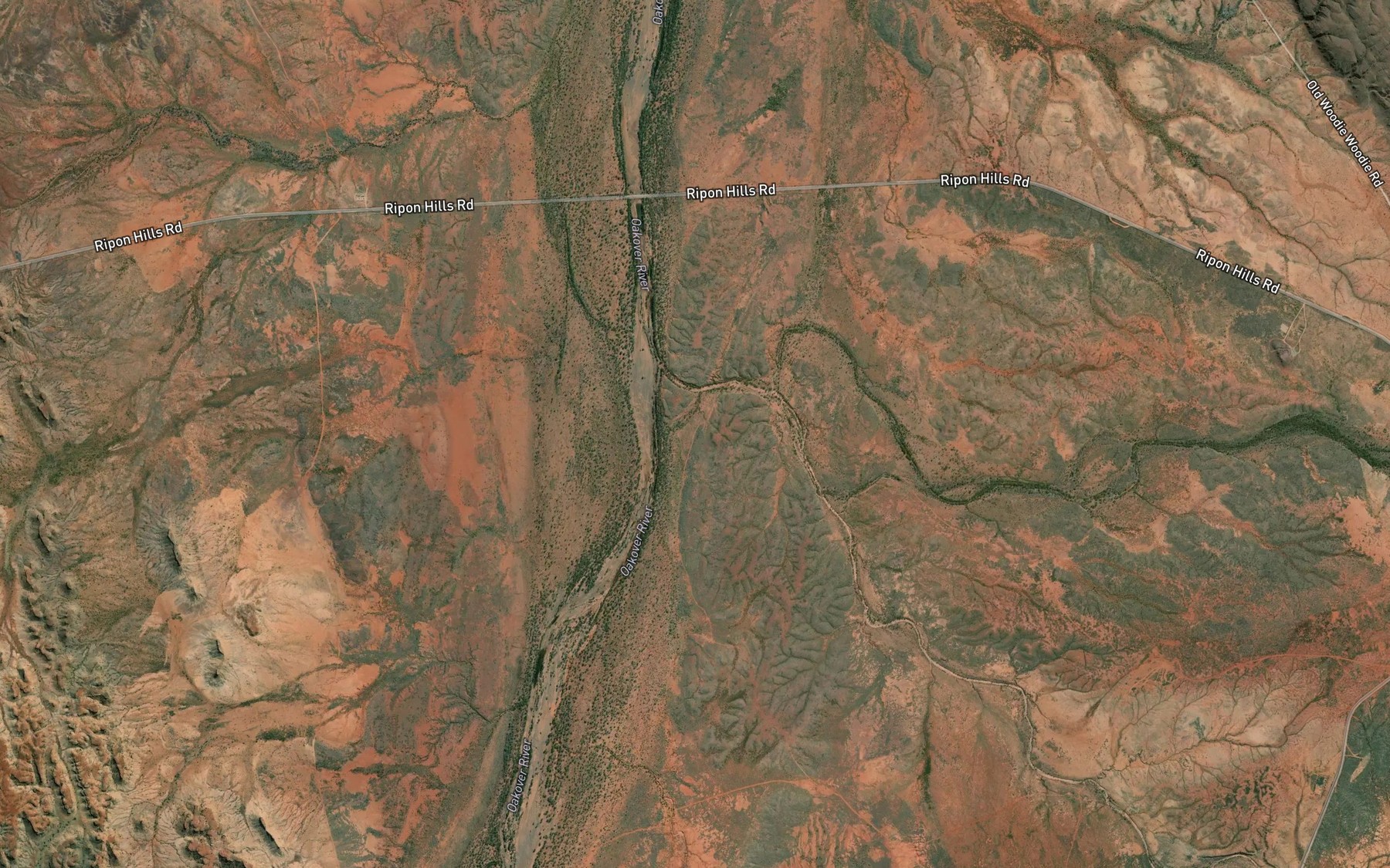 Satellite map of the Wandy Wandy Creek