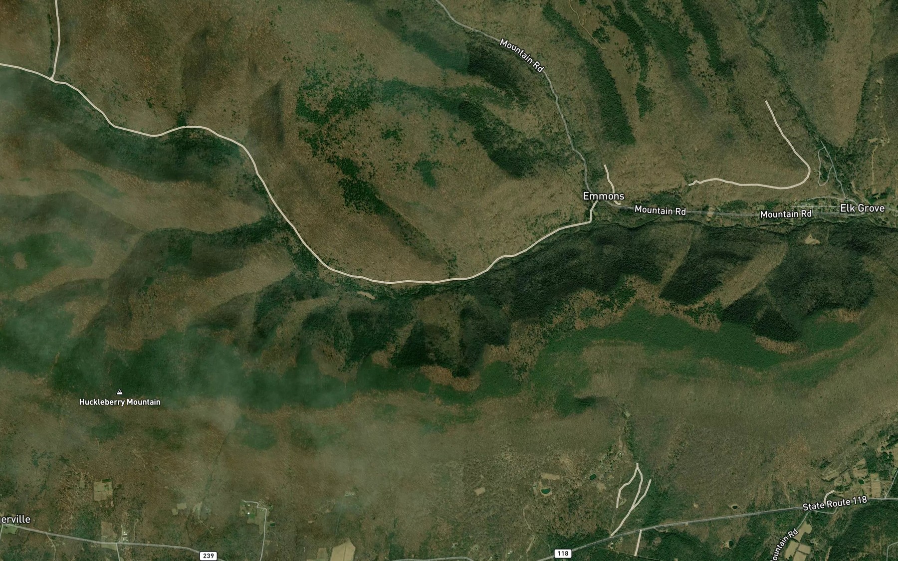 Satellite map of the Big Run