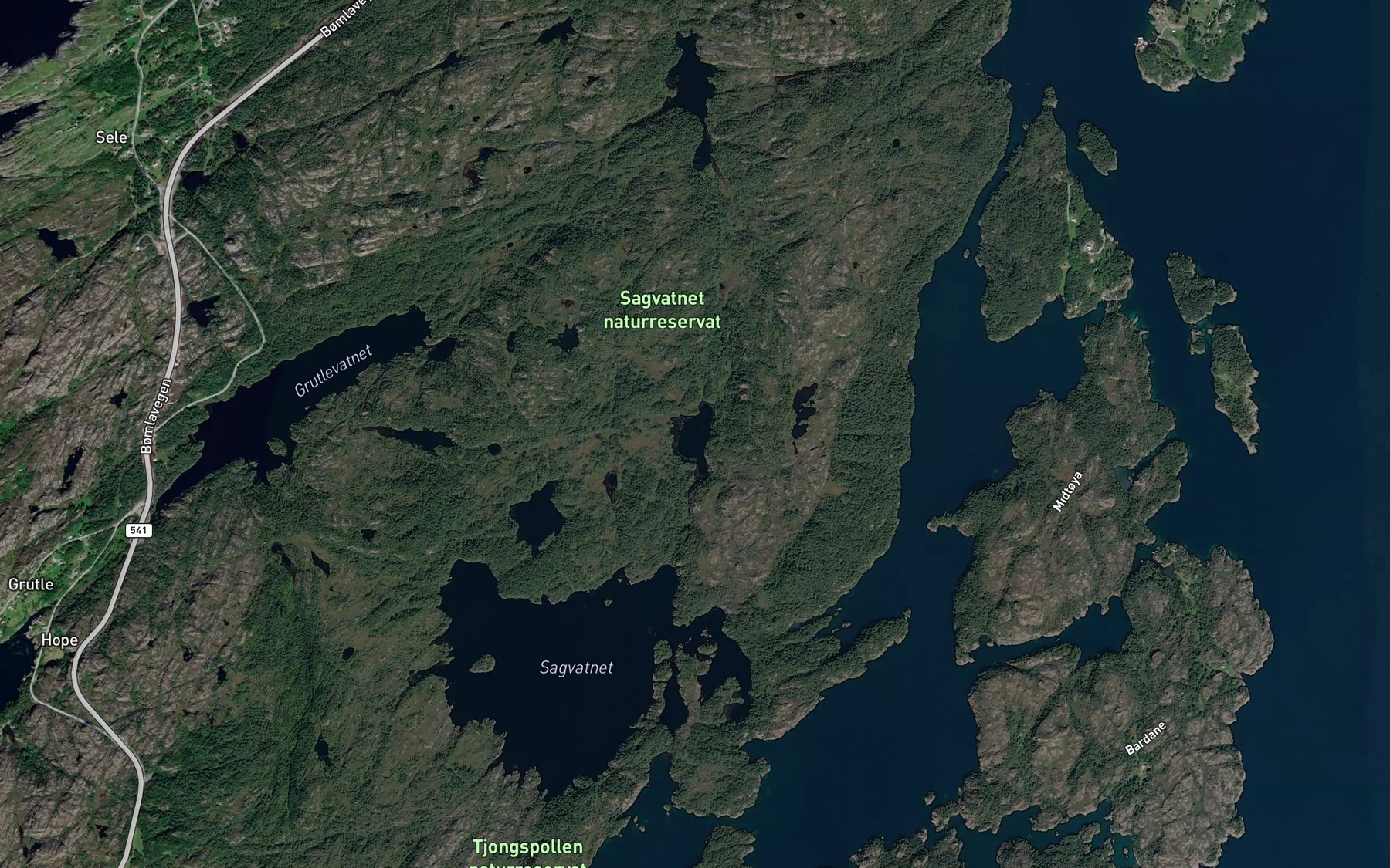 Satellite map of the Askedalstjorna