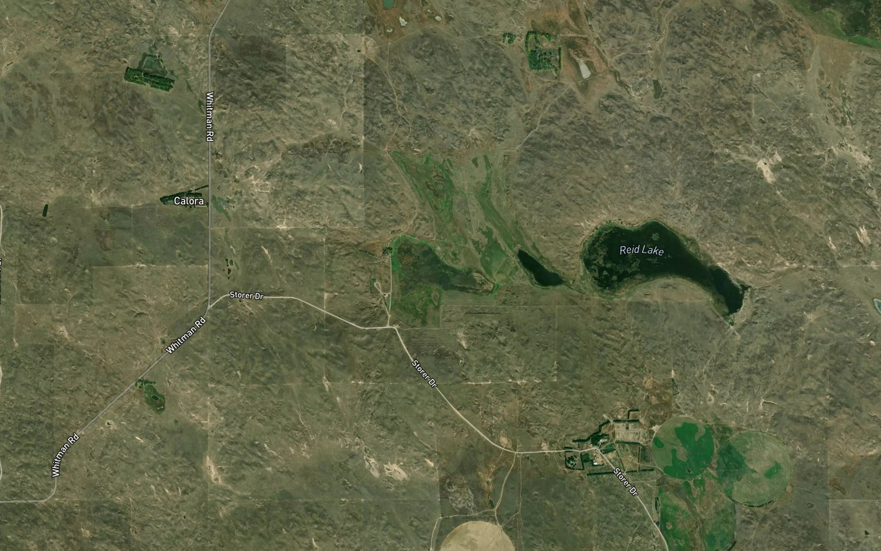 Satellite map of the Coyote Lake