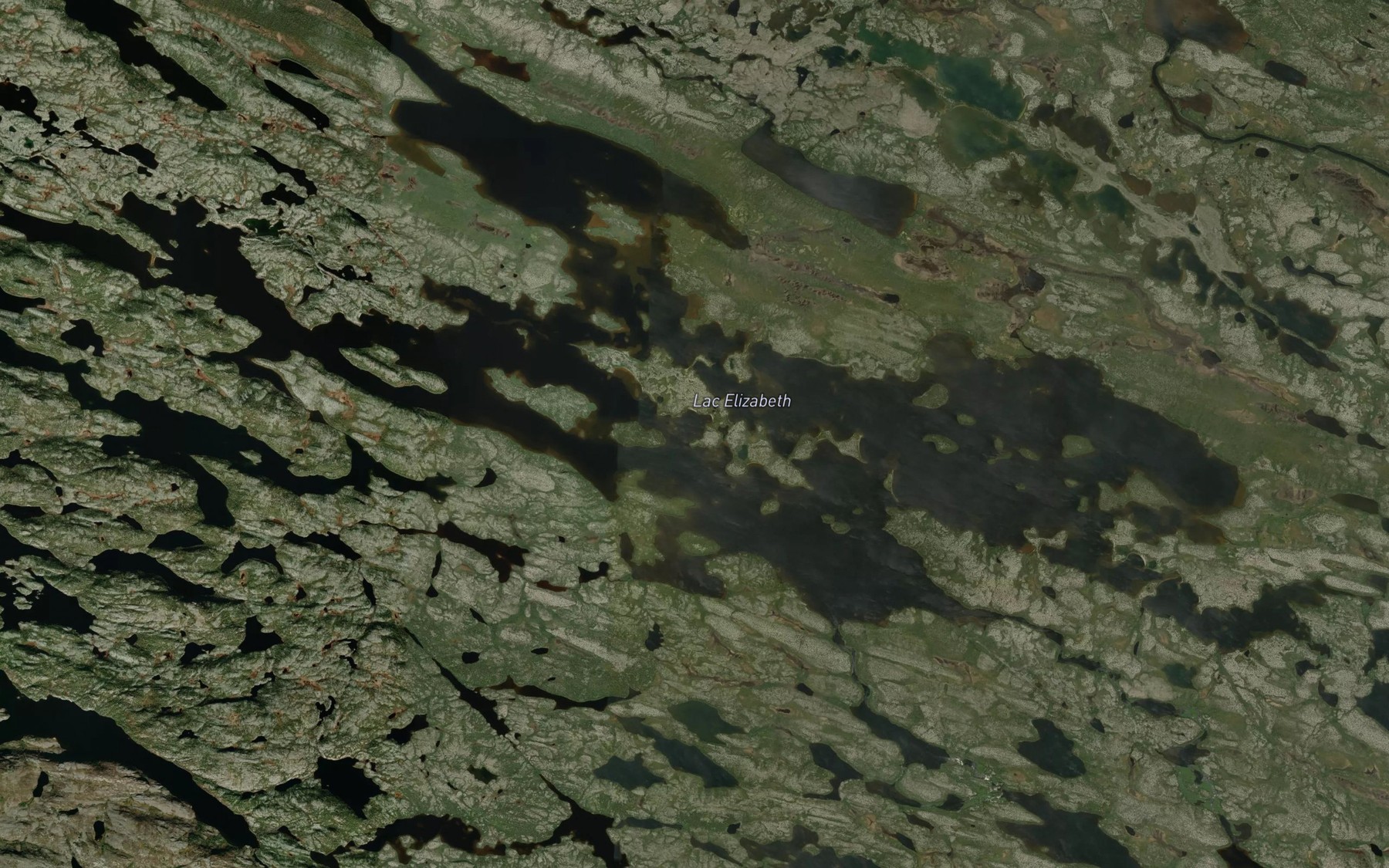 Satellite map of the Lac Elizabeth