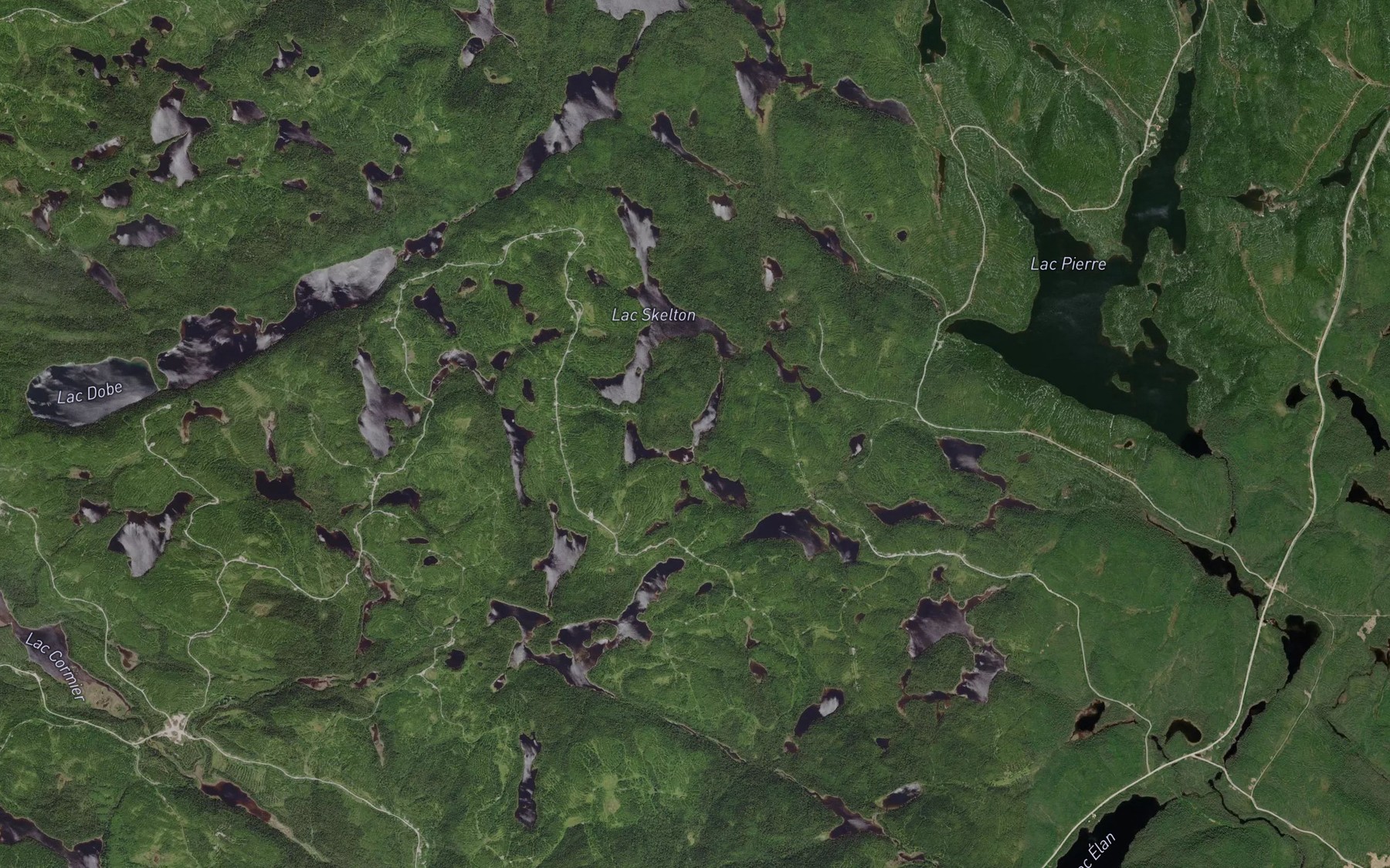 Satellite map of the Lac Rustique