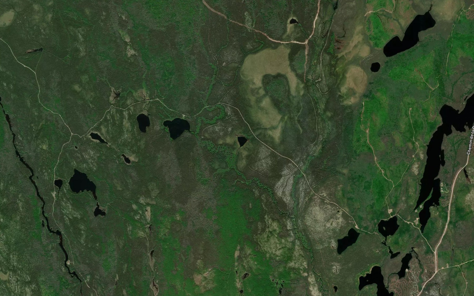 Satellite map of the Lac des Grises