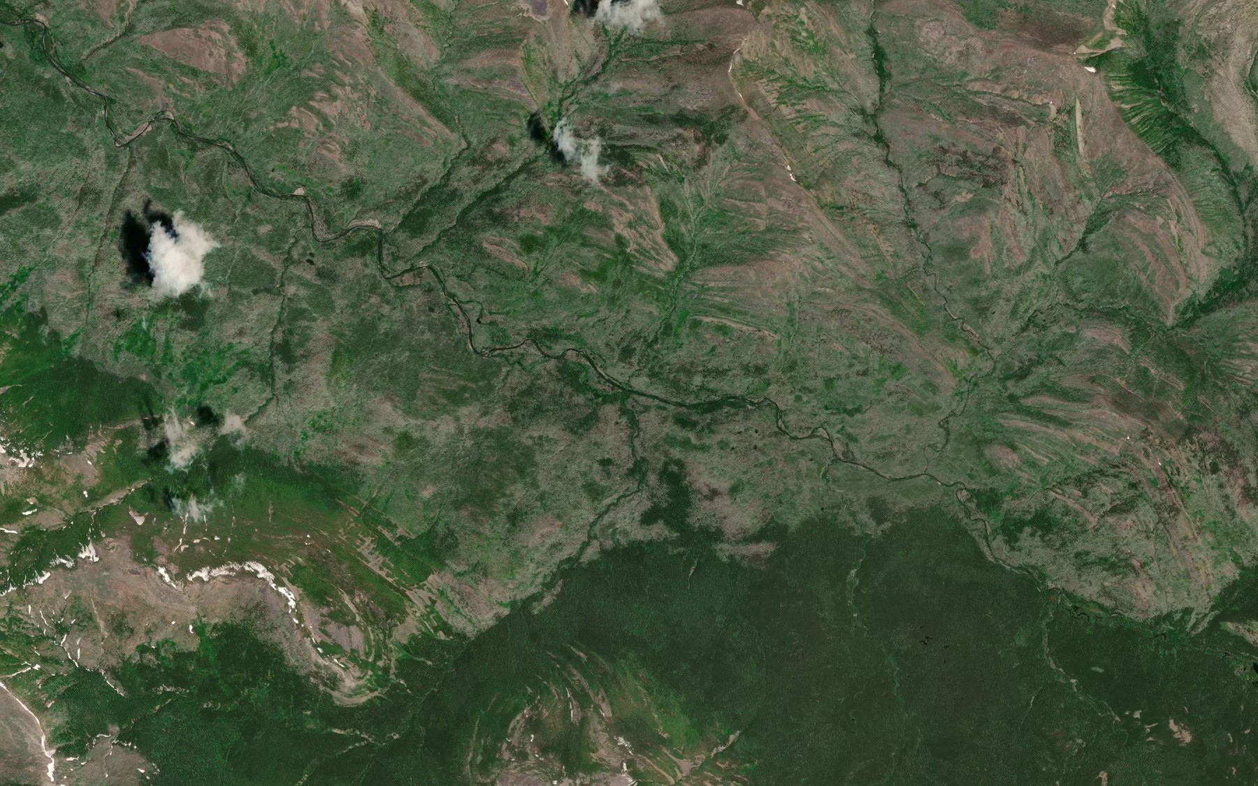 Satellite map of the Benson Creek