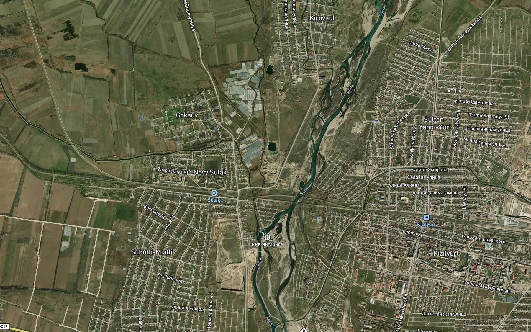 Satellite map of the Kanal Shabur