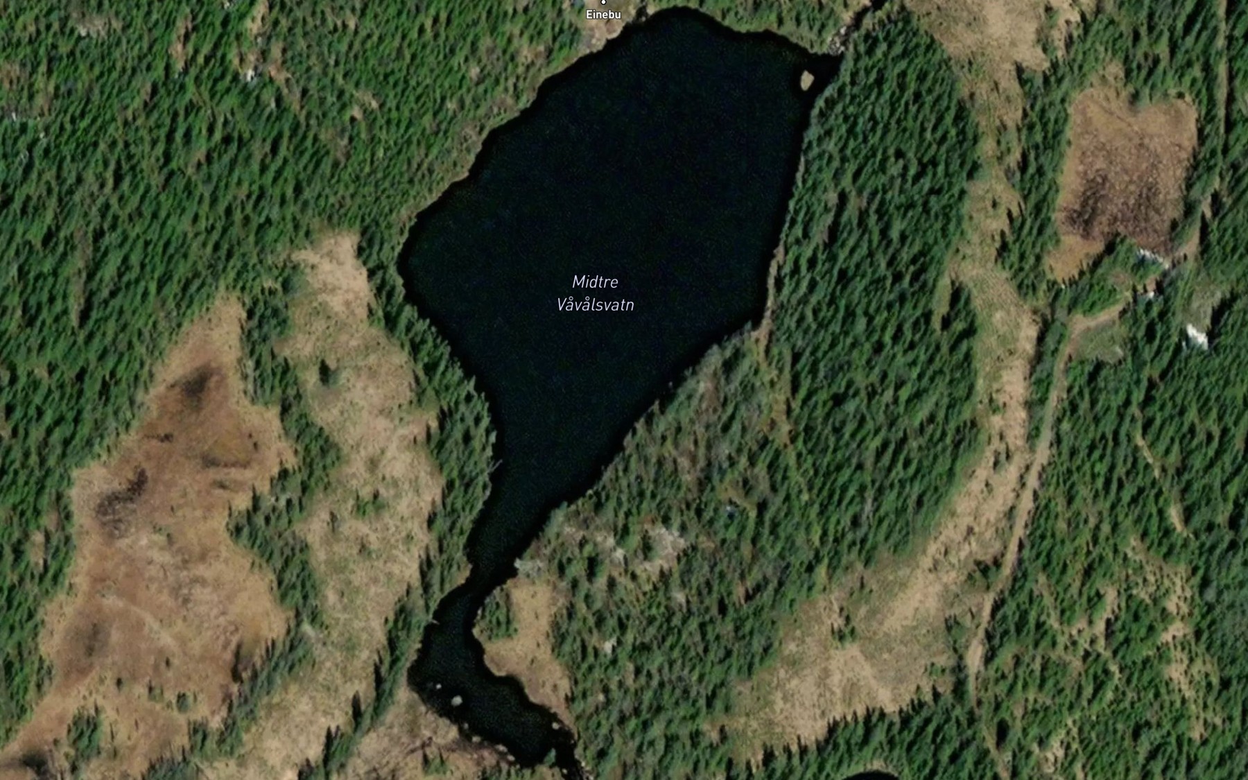 Satellite map of the Midtre Vavalsvatn