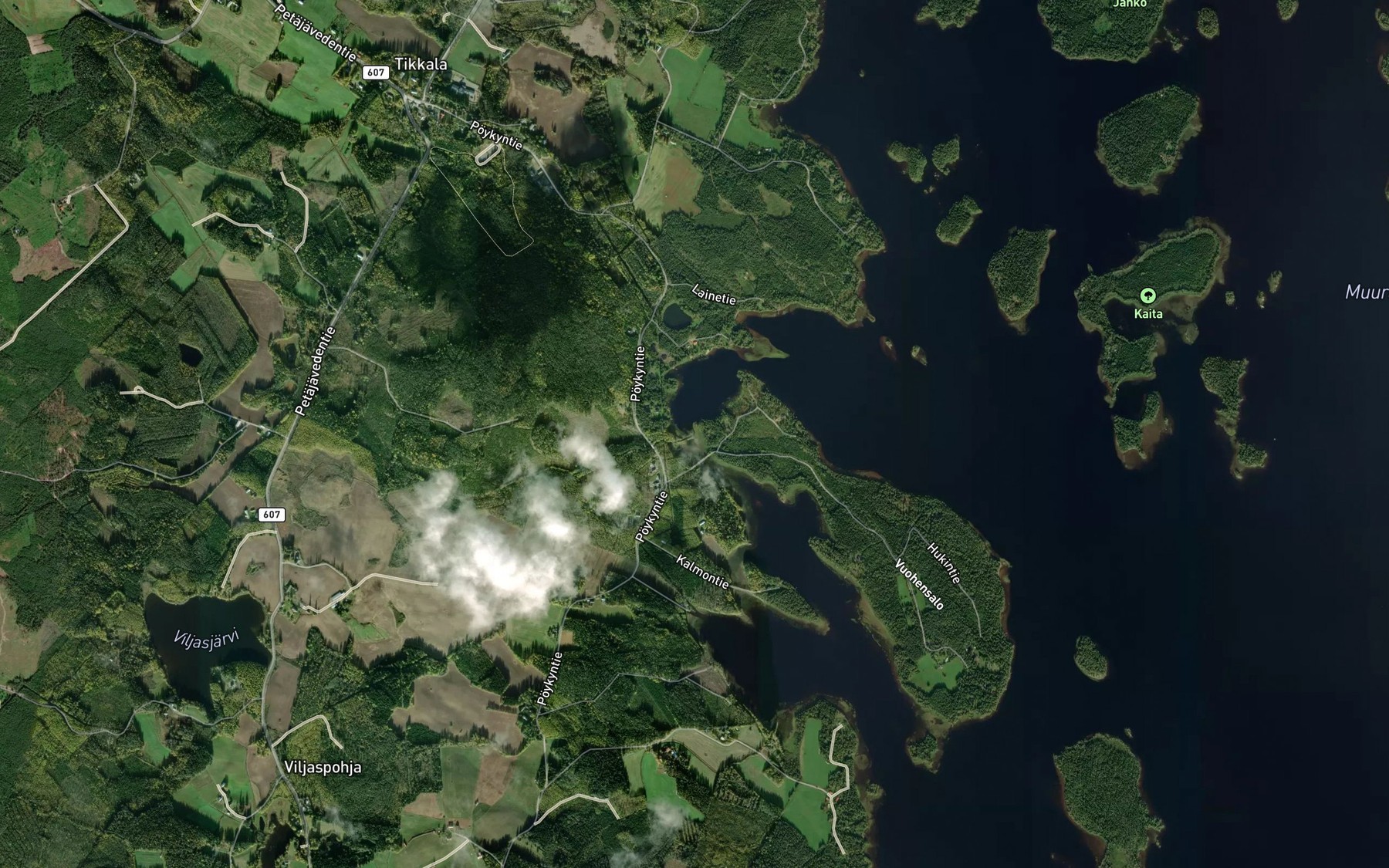 Satellite map of the Vuojoki