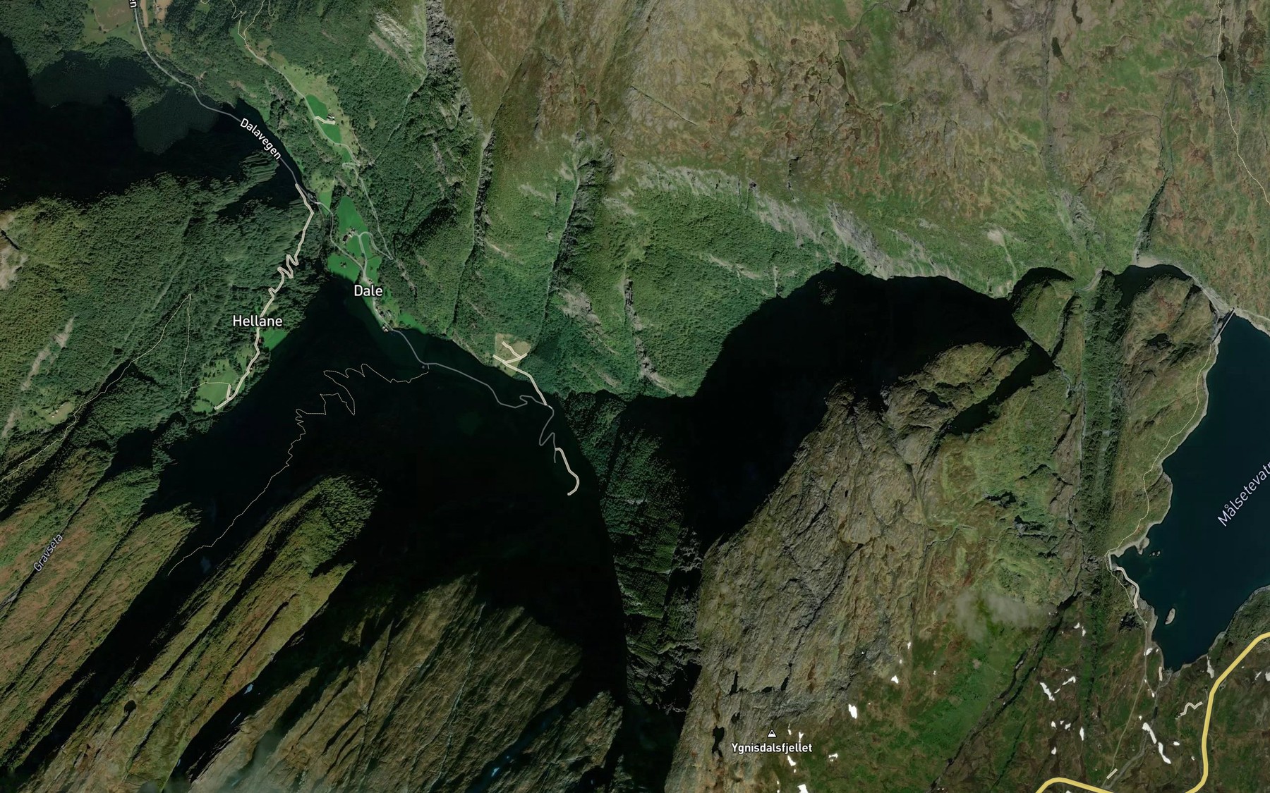 Satellite map of the Dalselvi