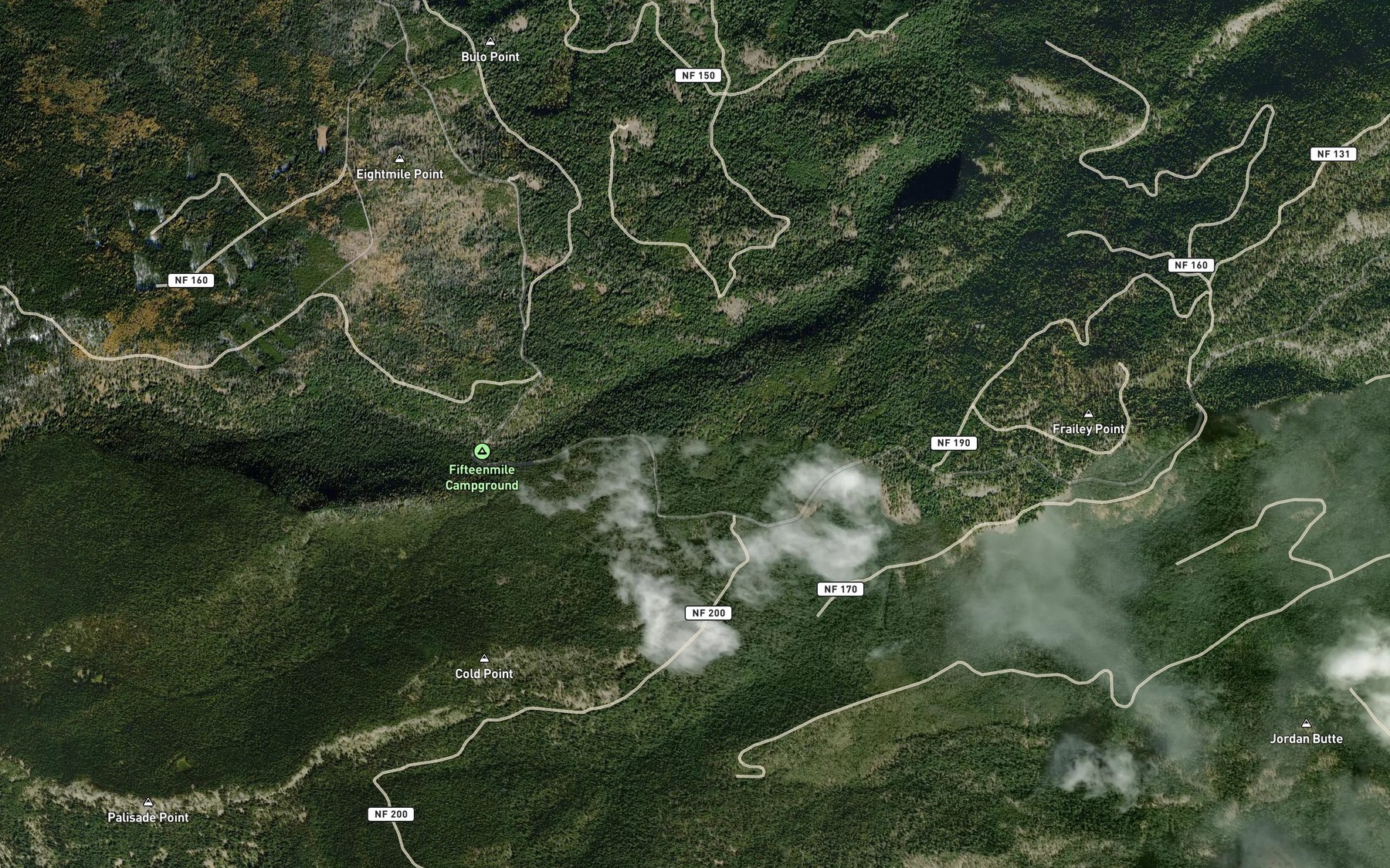 Satellite map of the Springer Ditch
