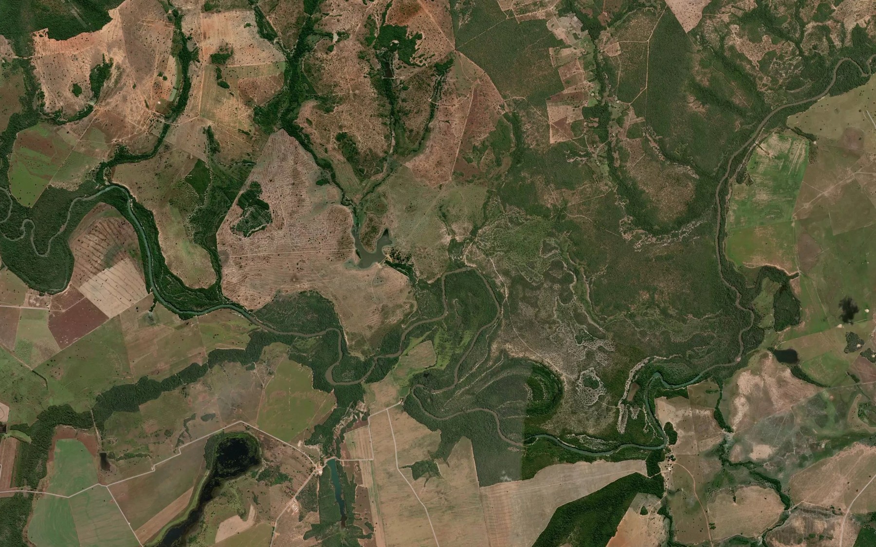 Satellite map of the Corrego Boi Morto