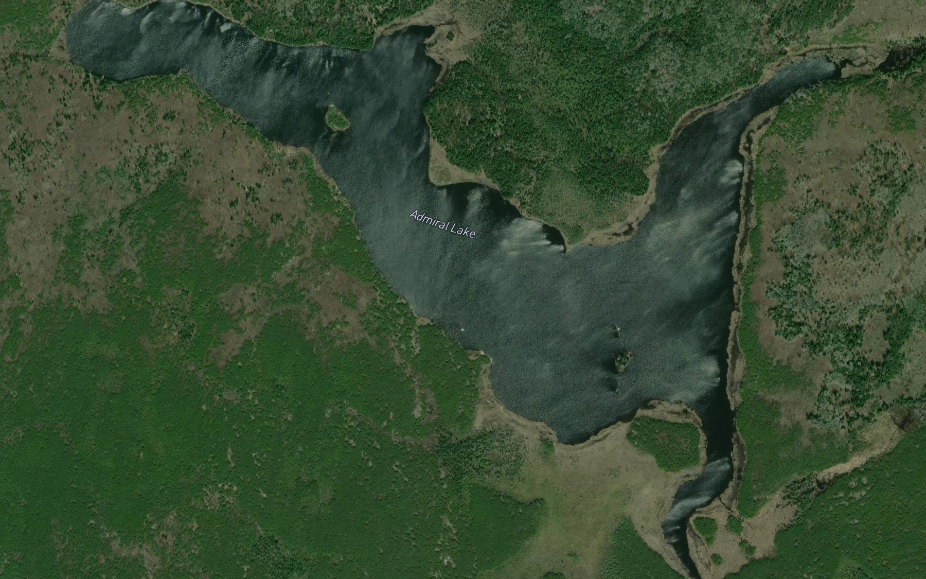 Satellite map of the Admiral Lake