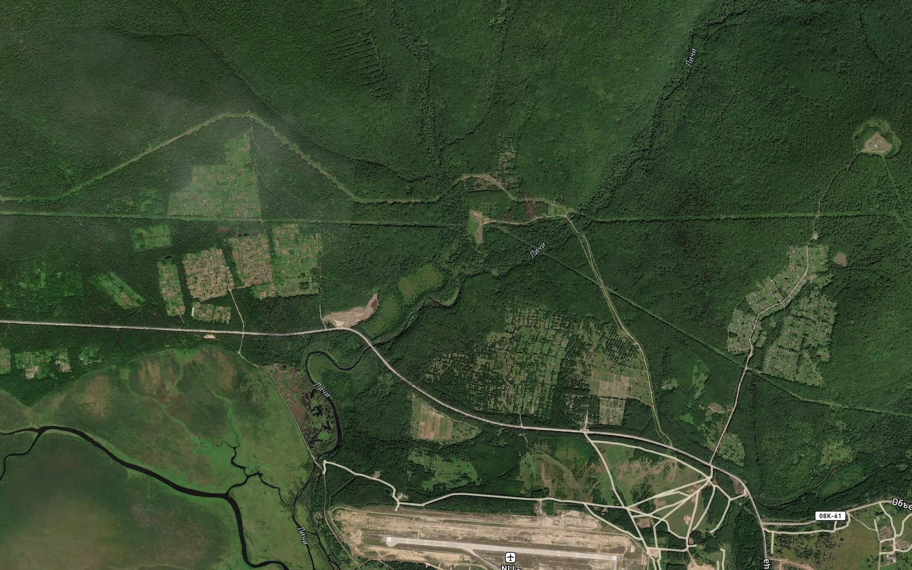 Satellite map of the Levaya Rassoshina