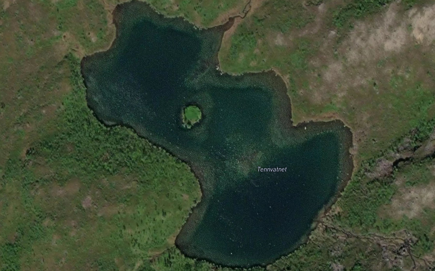 Satellite map of the Tennvatnet