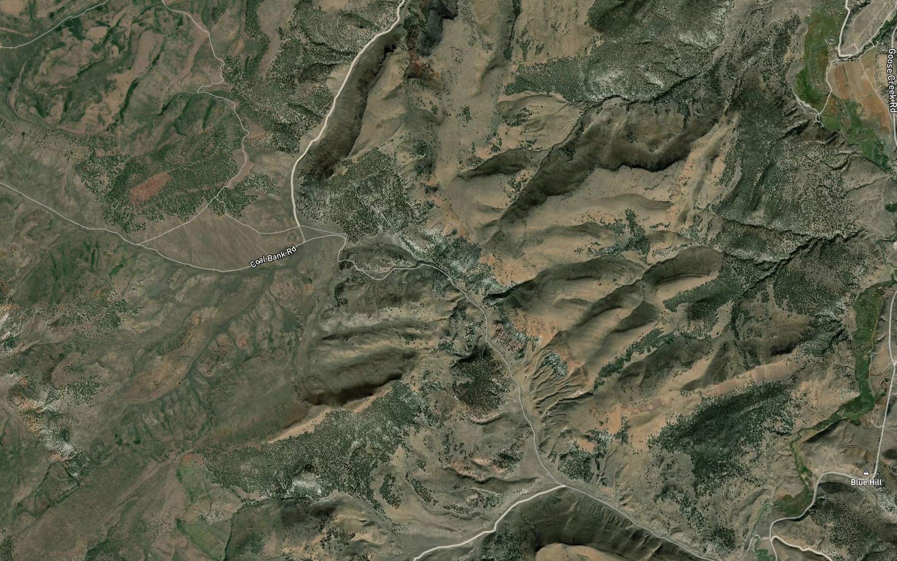 Satellite map of the Coal Banks Spring