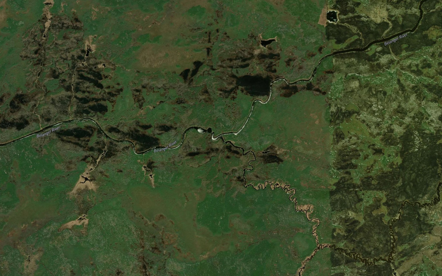 Satellite map of the Okeskimunisew Creek