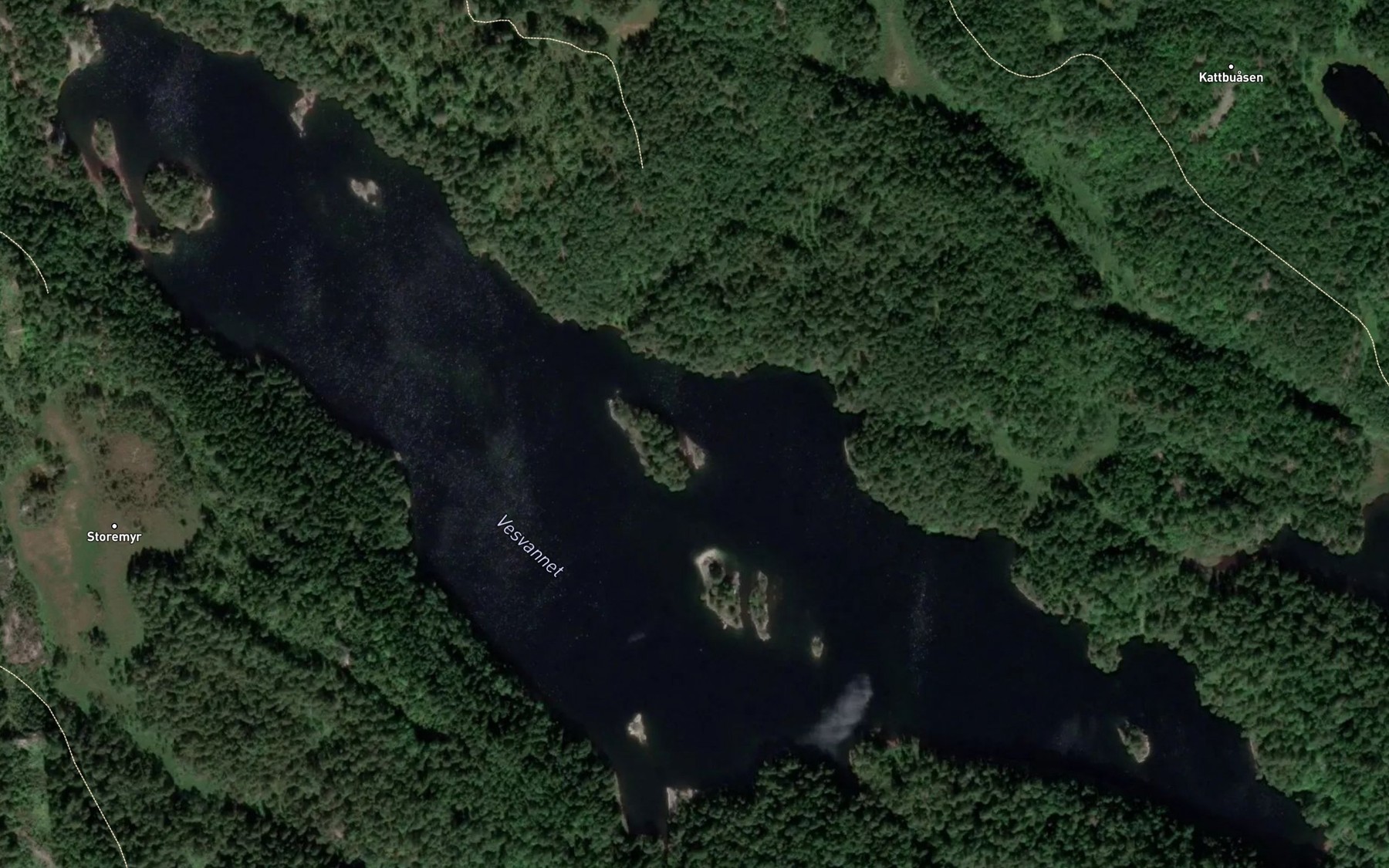 Satellite map of the Vesvann