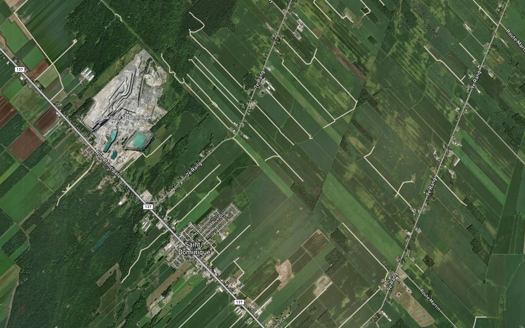 Satellite map of the Ruisseau Dubreuil