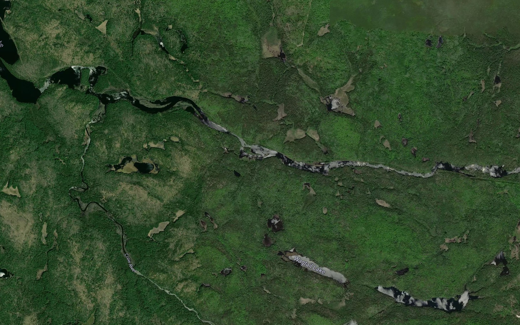 Satellite map of the Wagtail Creek