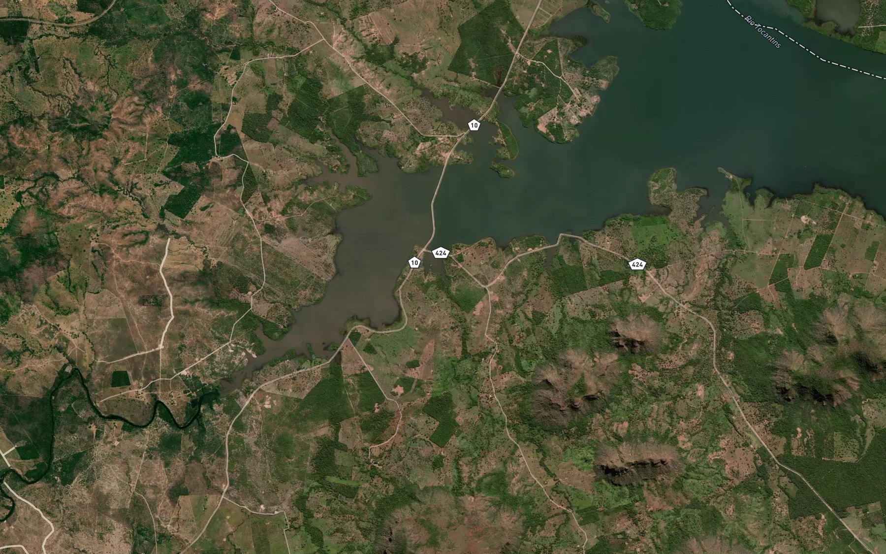 Satellite map of the Corrego Areia