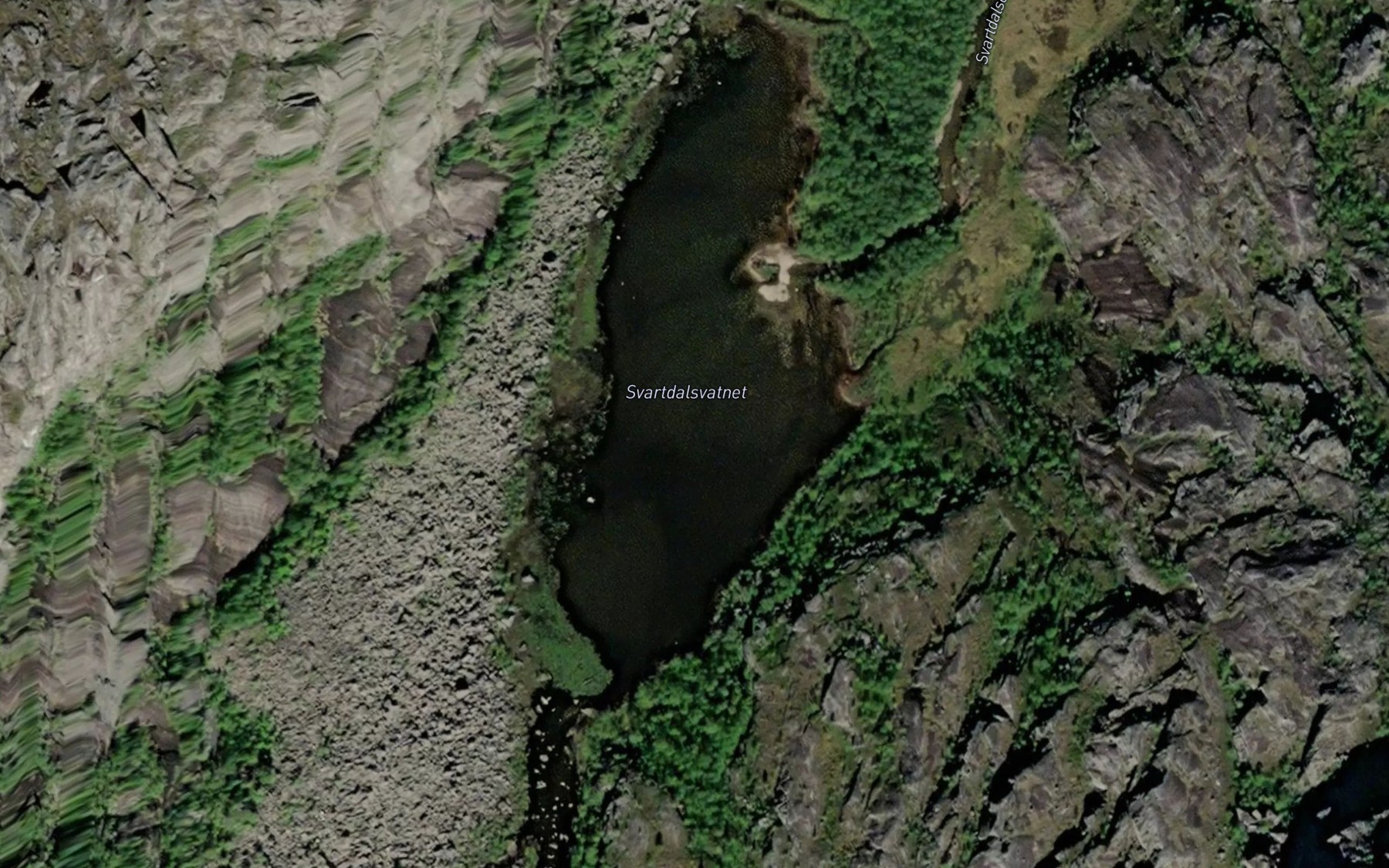 Satellite map of the Svartdalsvatnet
