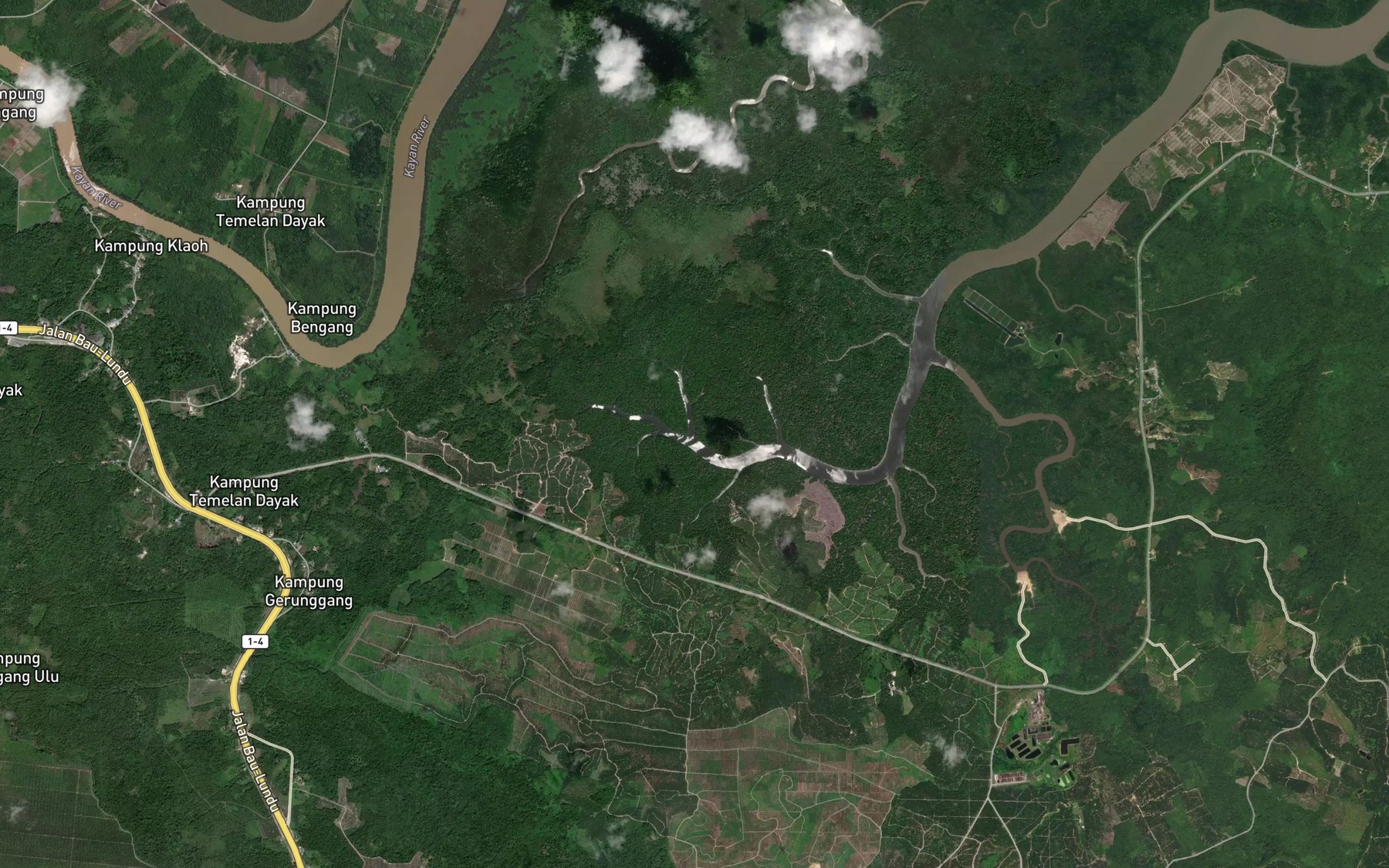 Satellite map of the Sungai Teruntum