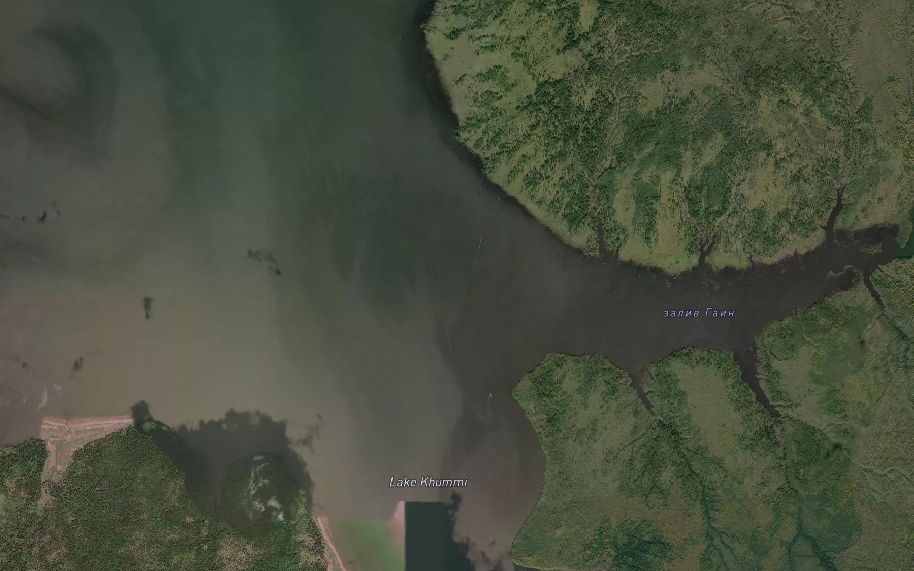 Satellite map of the Zaliv Gain