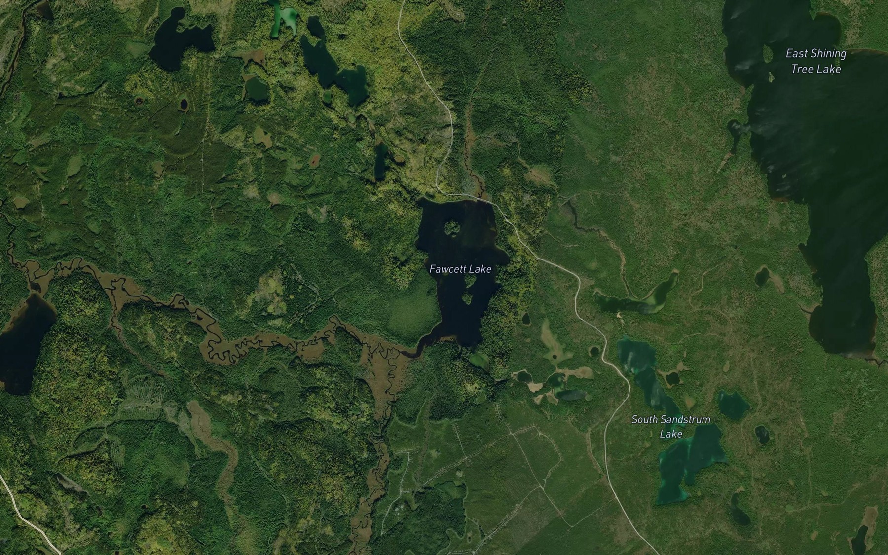 Satellite map of the Sandstrum Creek