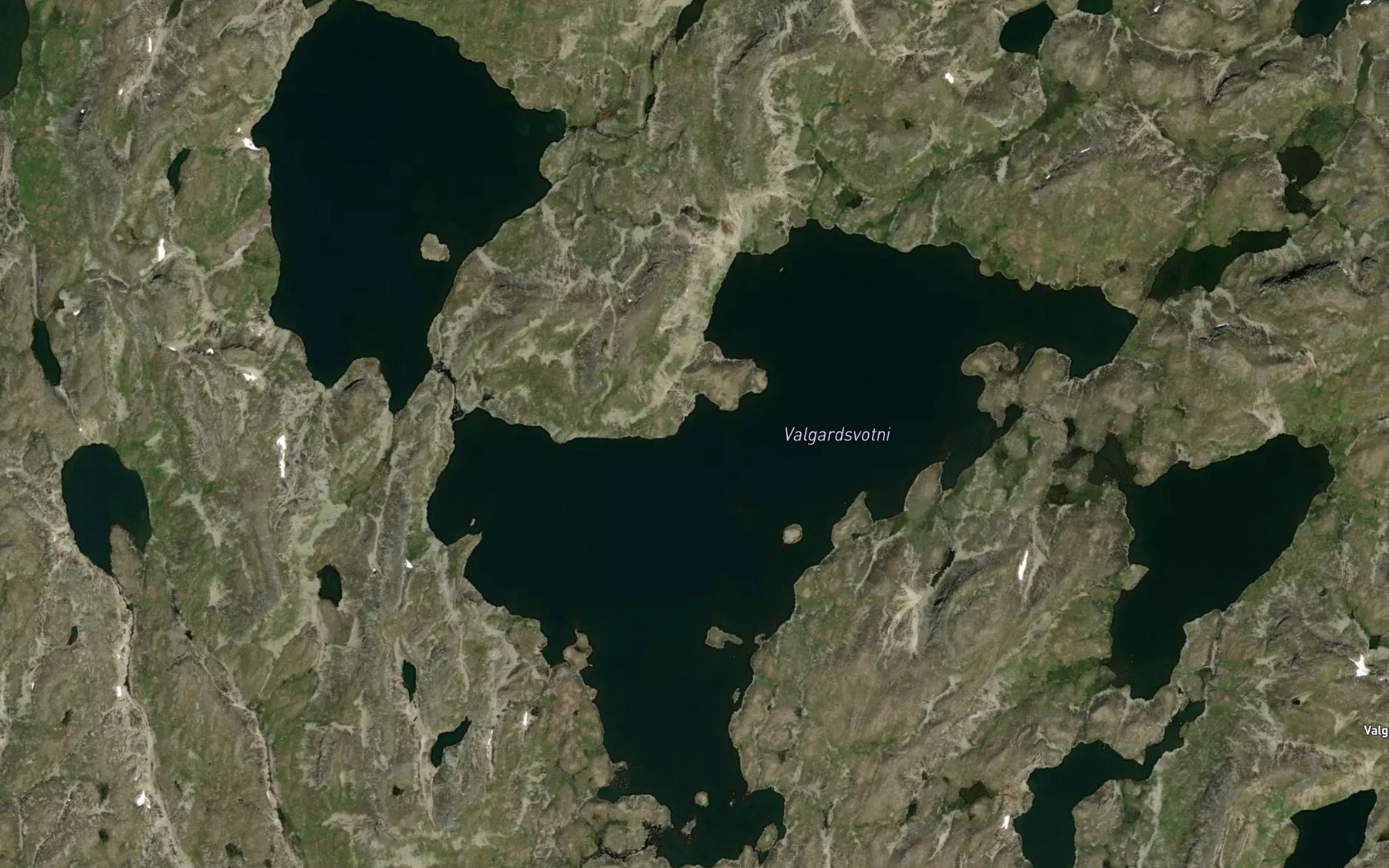 Satellite map of the Valgardsvatni