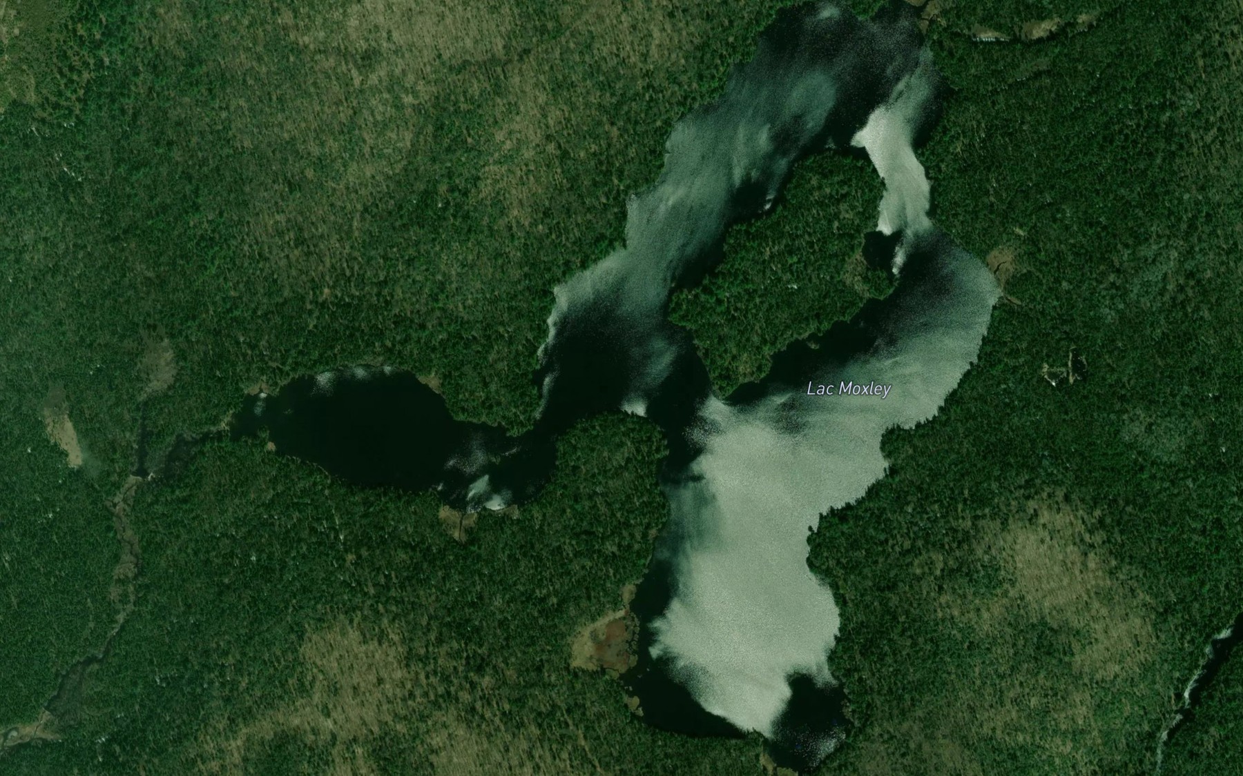 Satellite map of the Lac Moxley