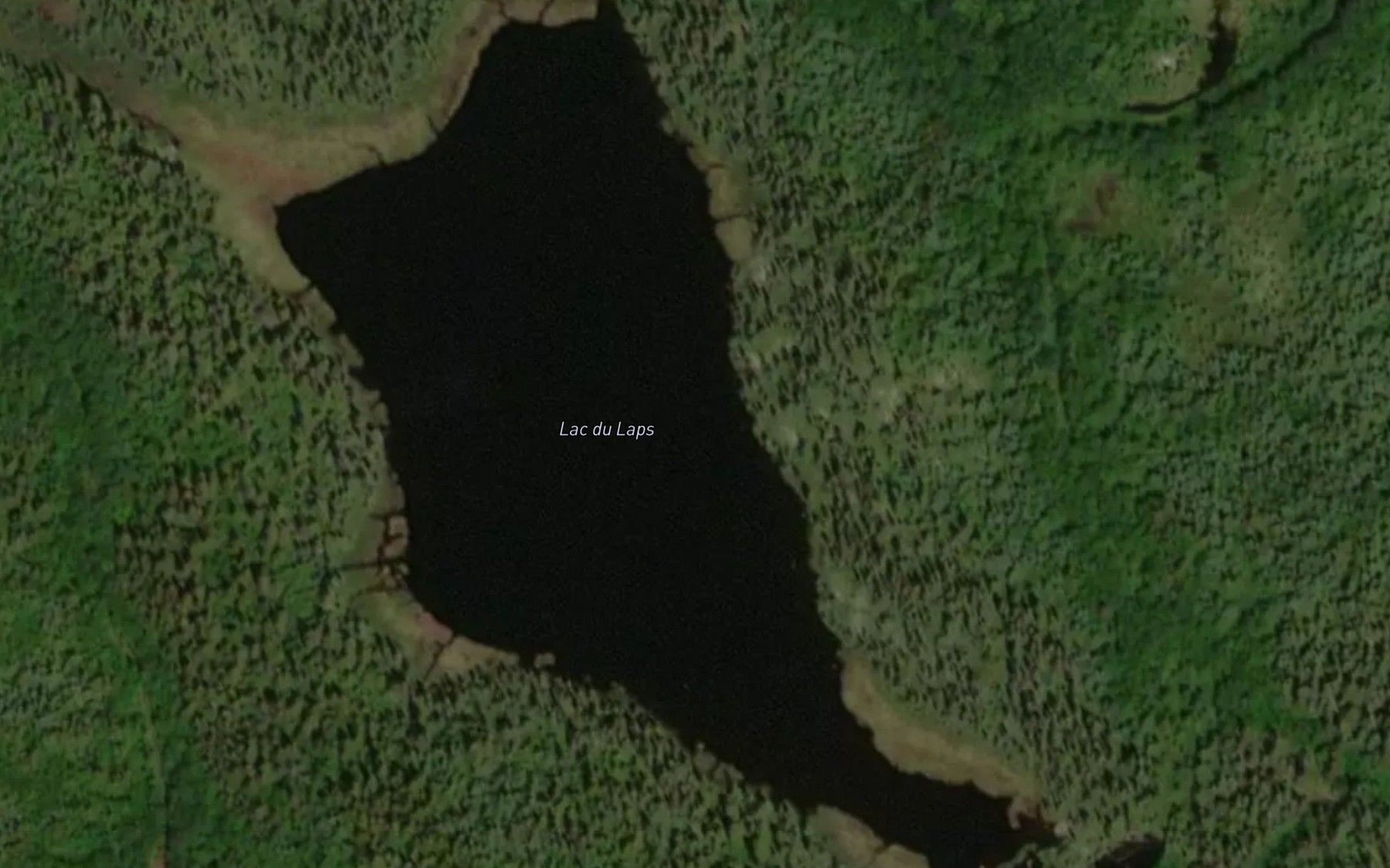Satellite map of the Lac du Laps