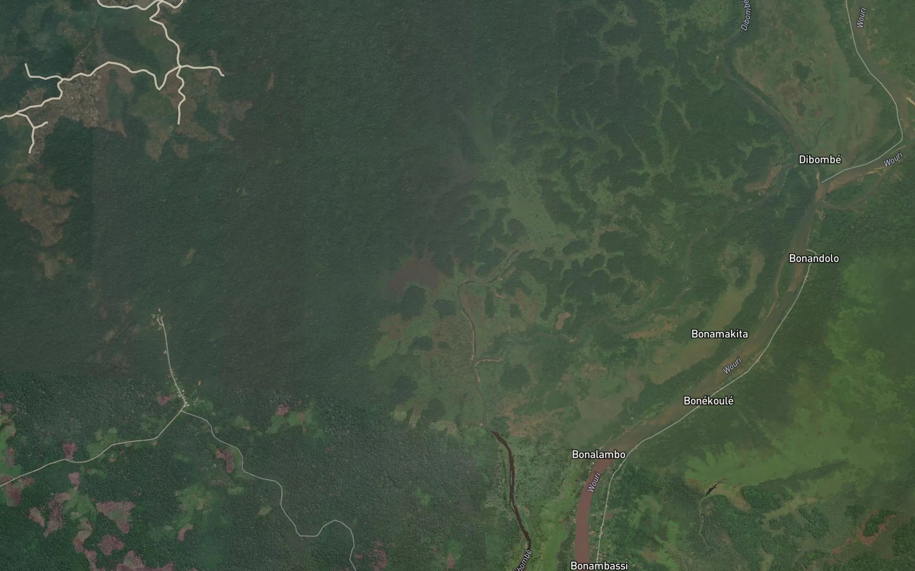 Satellite map of the Gando