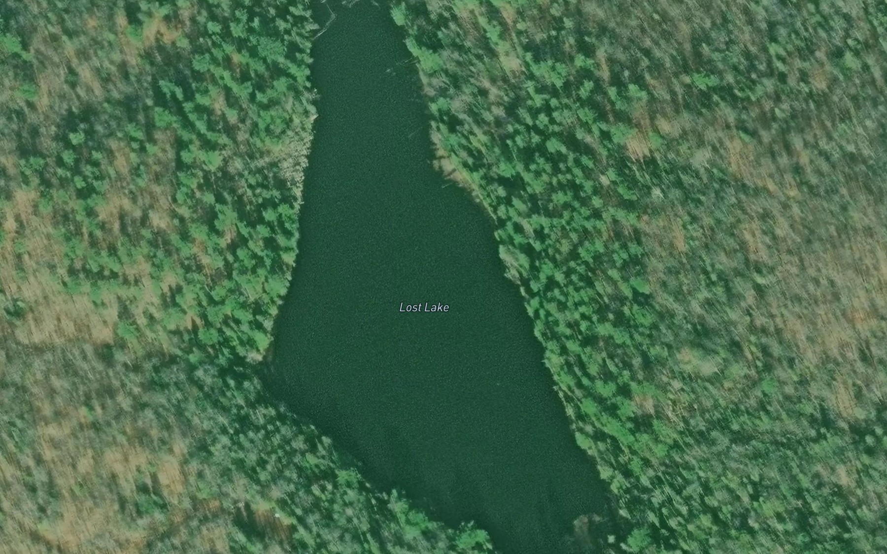 Satellite map of the Lost Lake