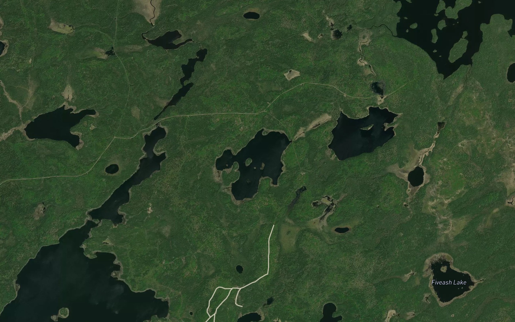 Satellite map of the Hellard Lake