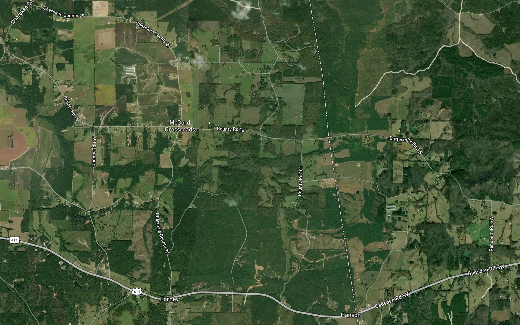 Satellite map of the Lumpkin Mill Creek