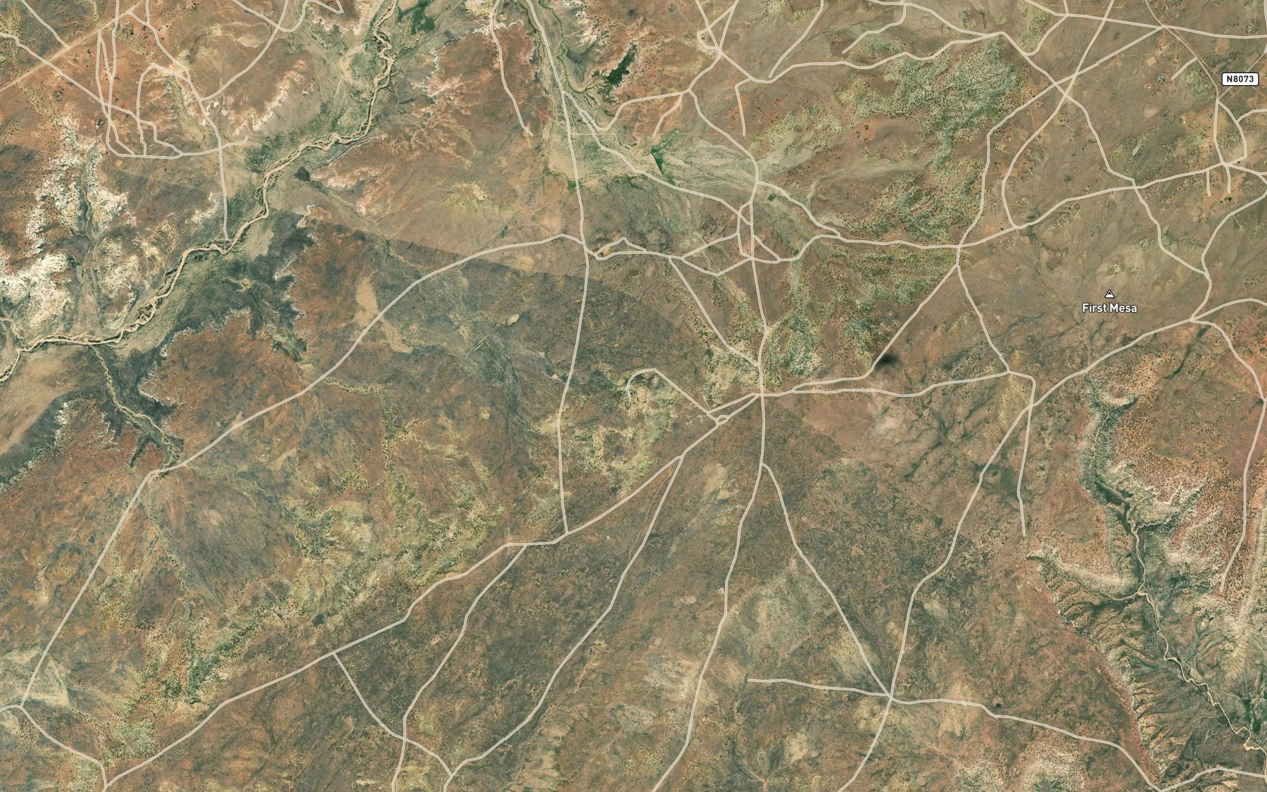 Satellite map of the Cat Spring