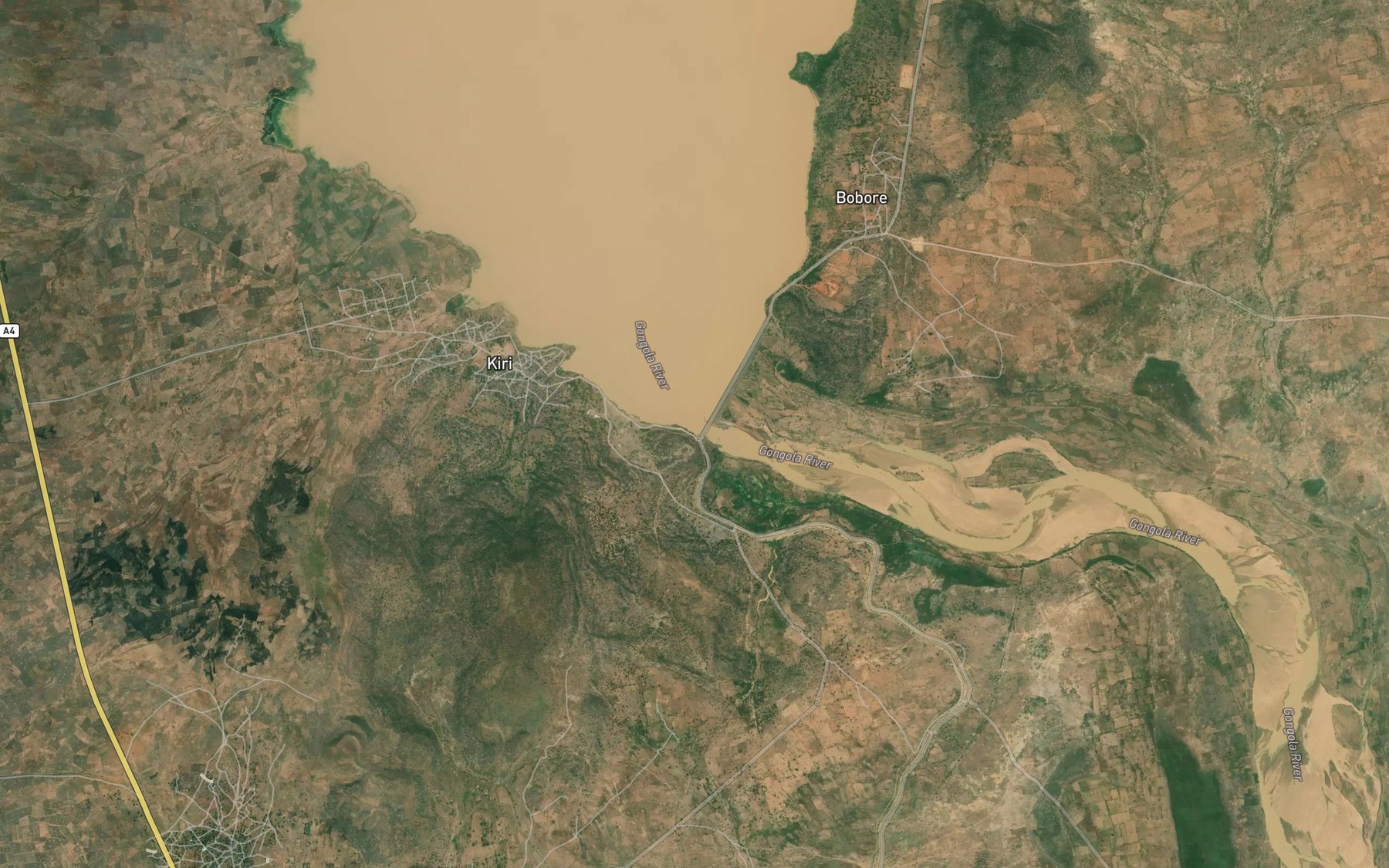 Satellite map of the Kiri Lake