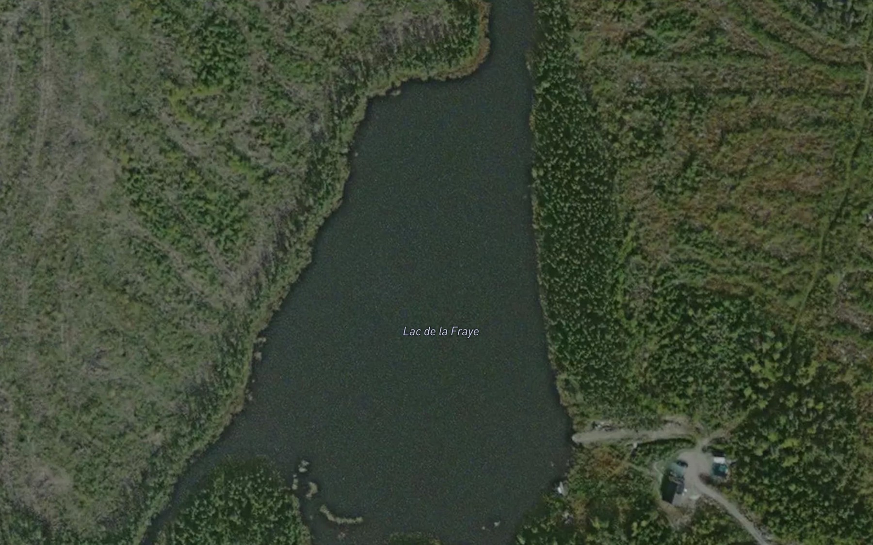 Satellite map of the Lac de la Fraye