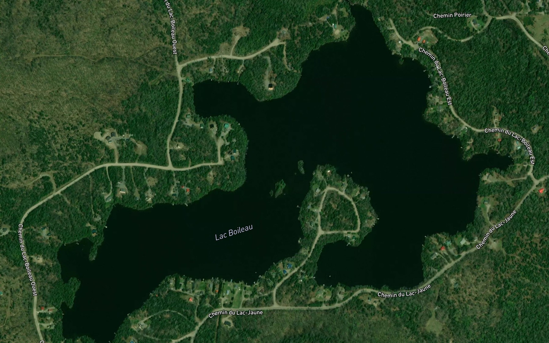 Satellite map of the Lac Boileau