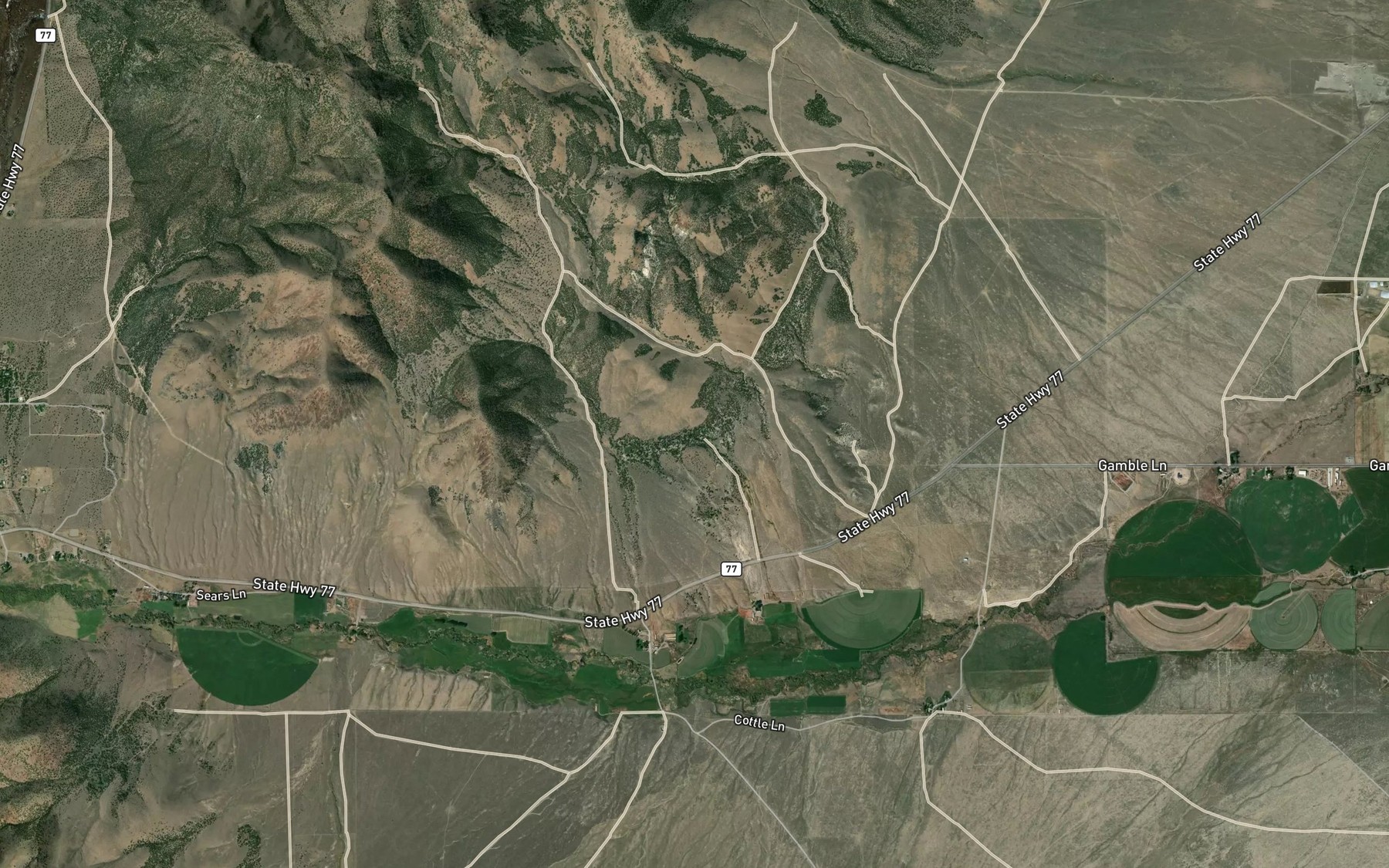 Satellite map of the Rice Spring