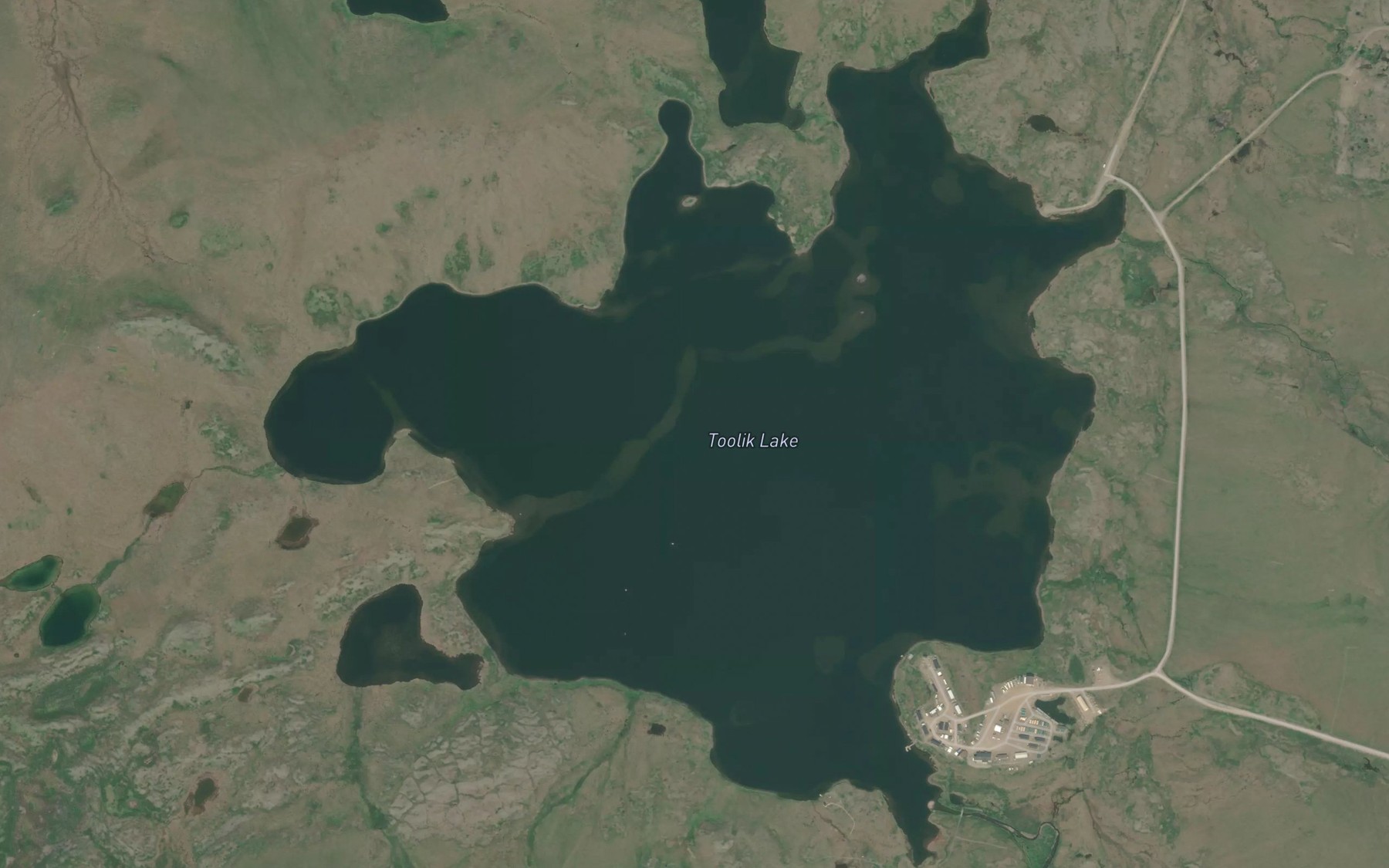 Satellite map of the Toolik Lake