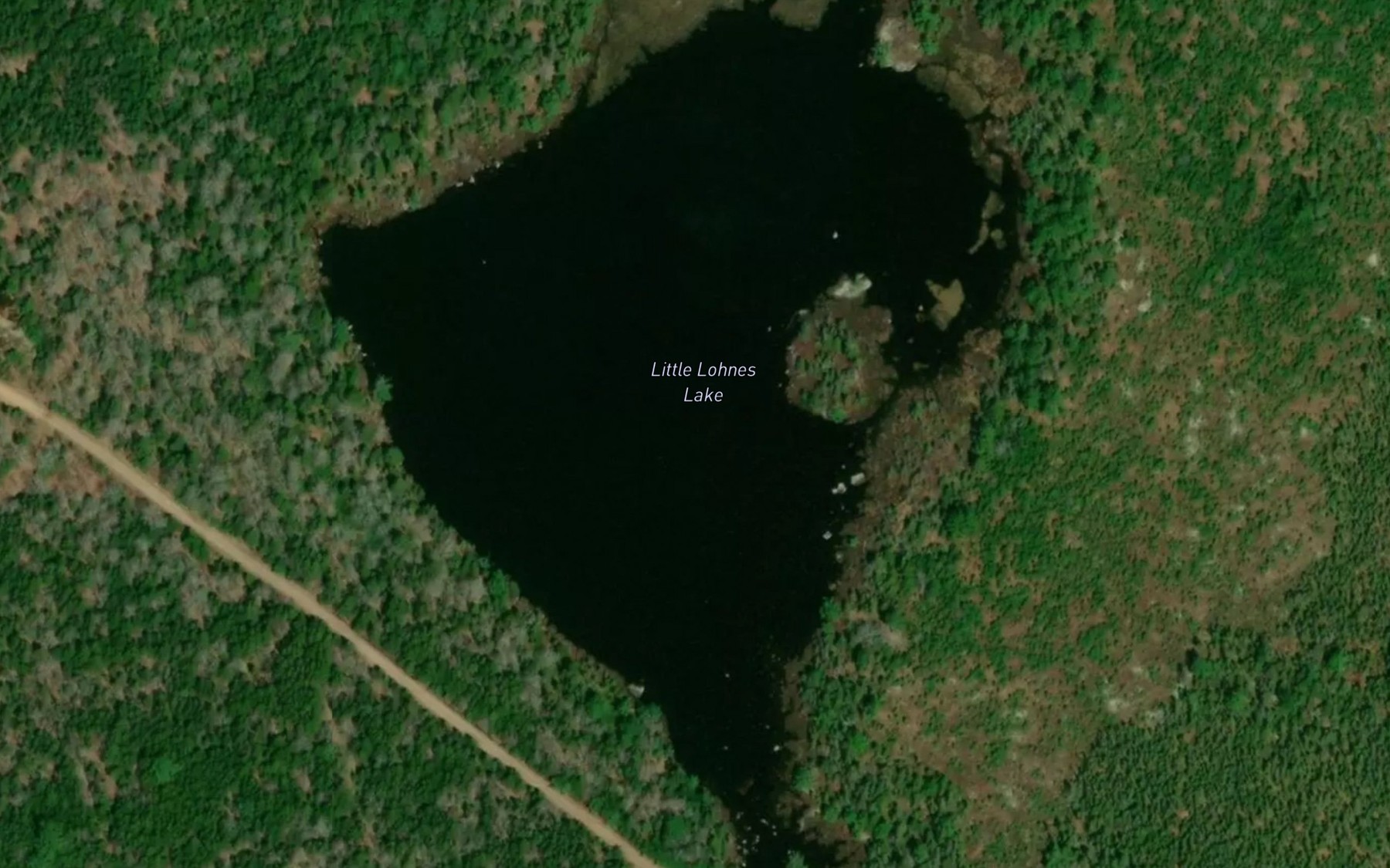 Satellite map of the Little Lohnes Lake